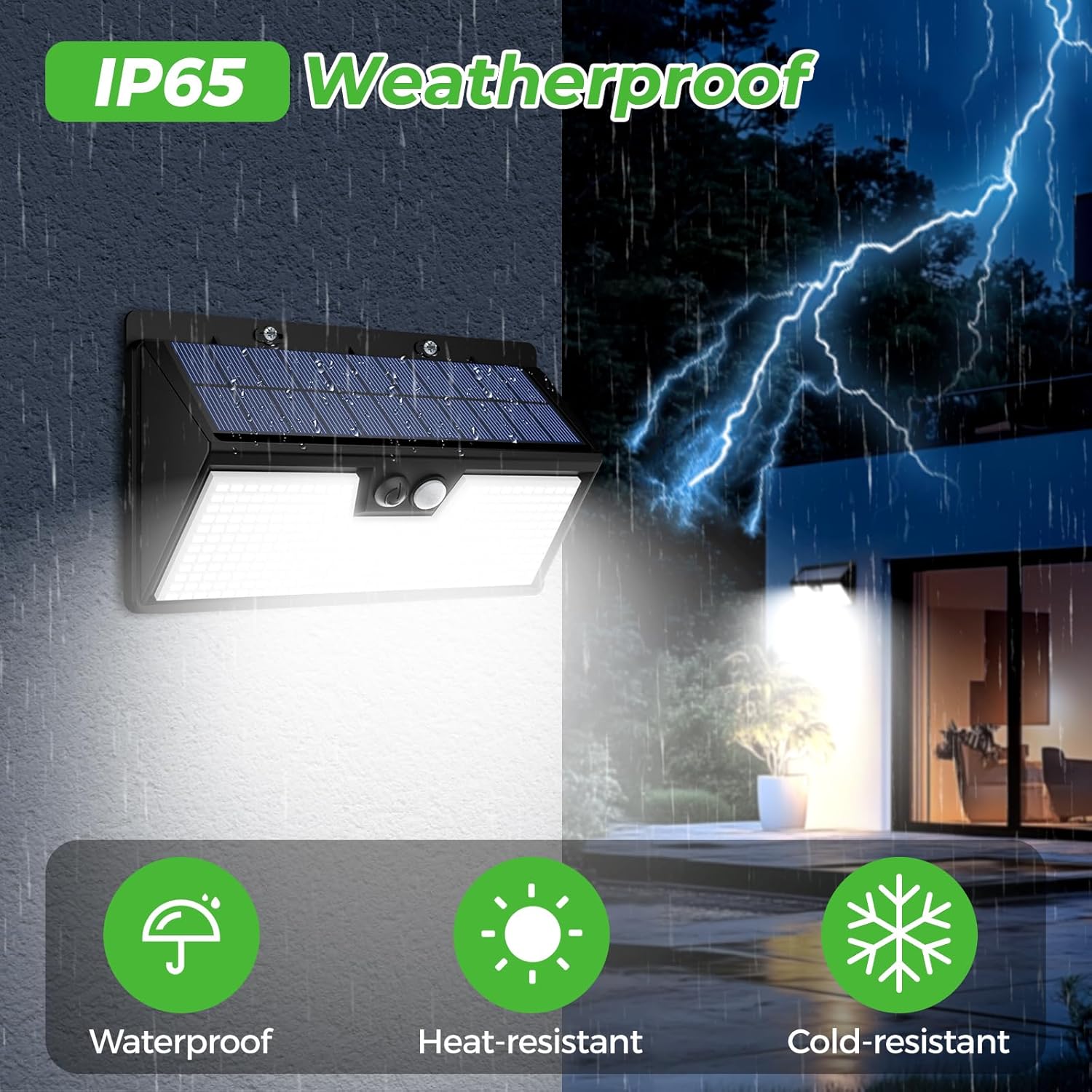 Nipify Faretto LED da Esterno Solare 7 Pezzi 318 LED - immagine 4