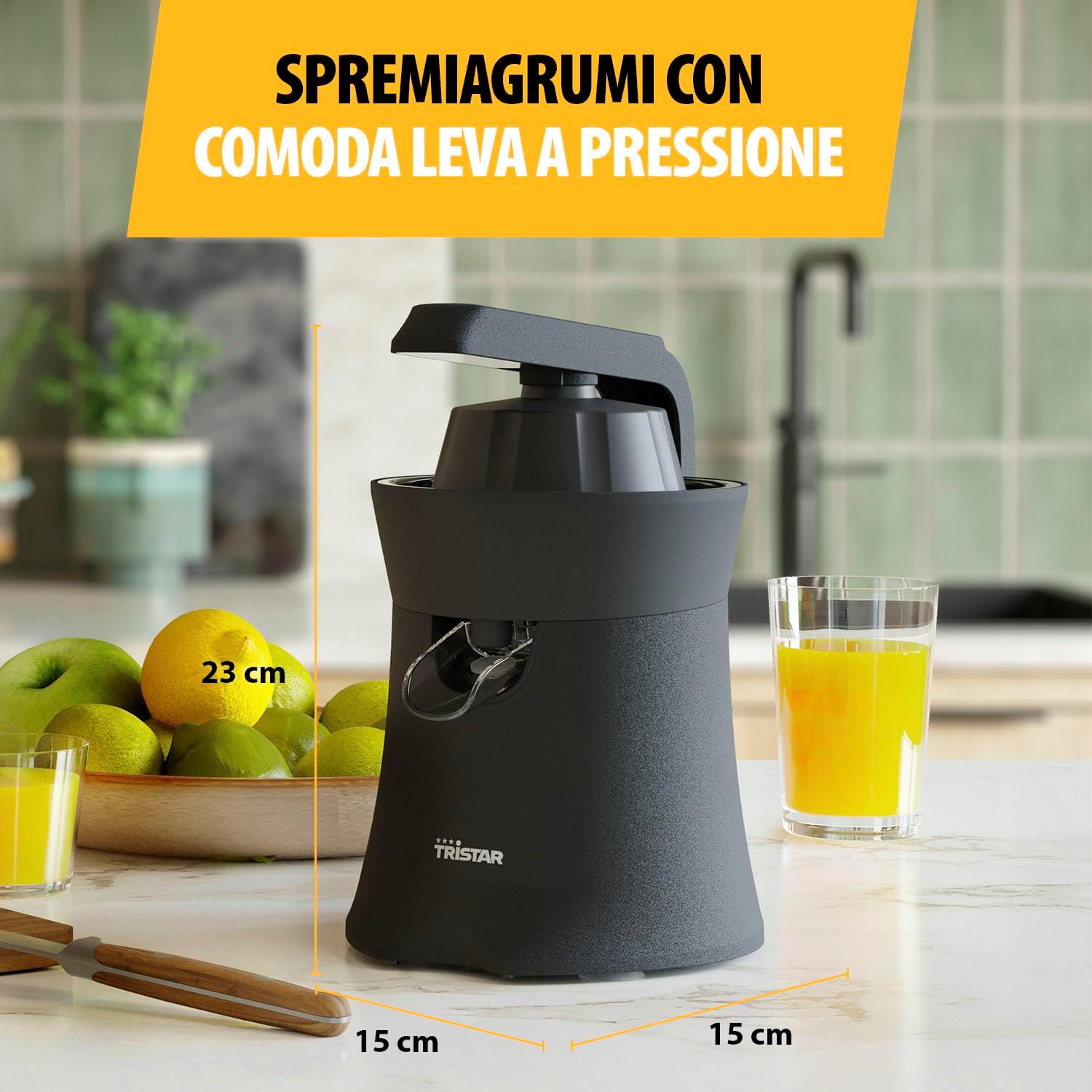 Tristar Spremiagrumi con Leva e Filtro Polpa - immagine 2