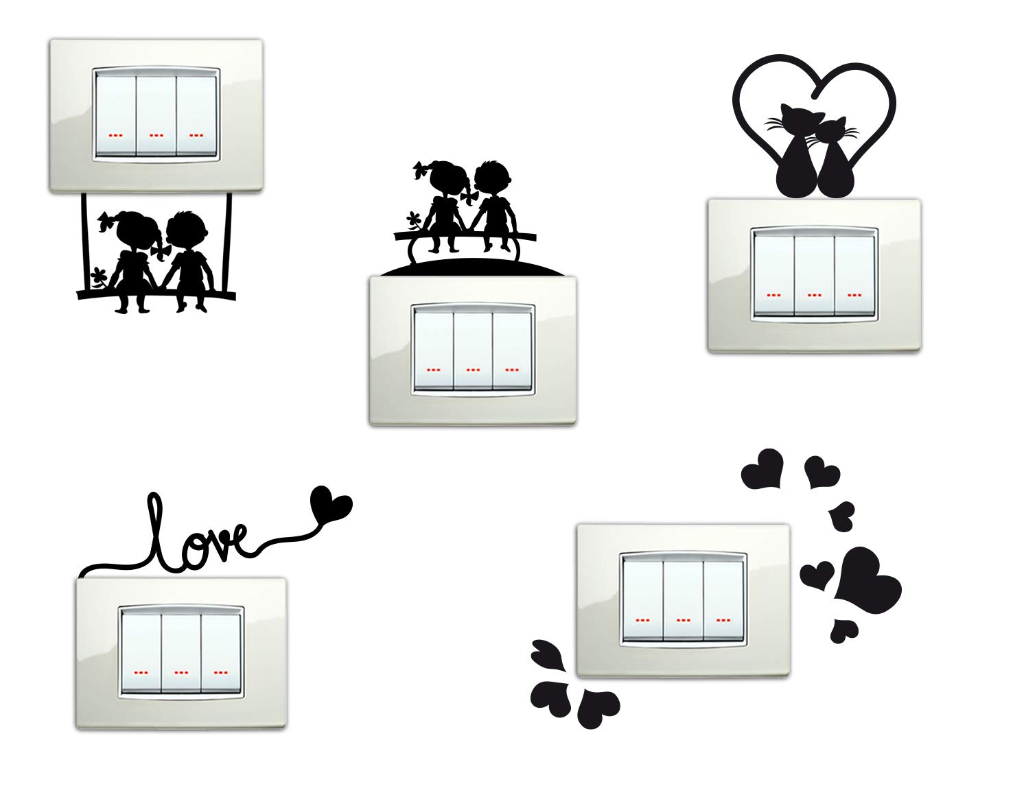 StickerDesign Adesivi per Interruttore (5 Pezzi)