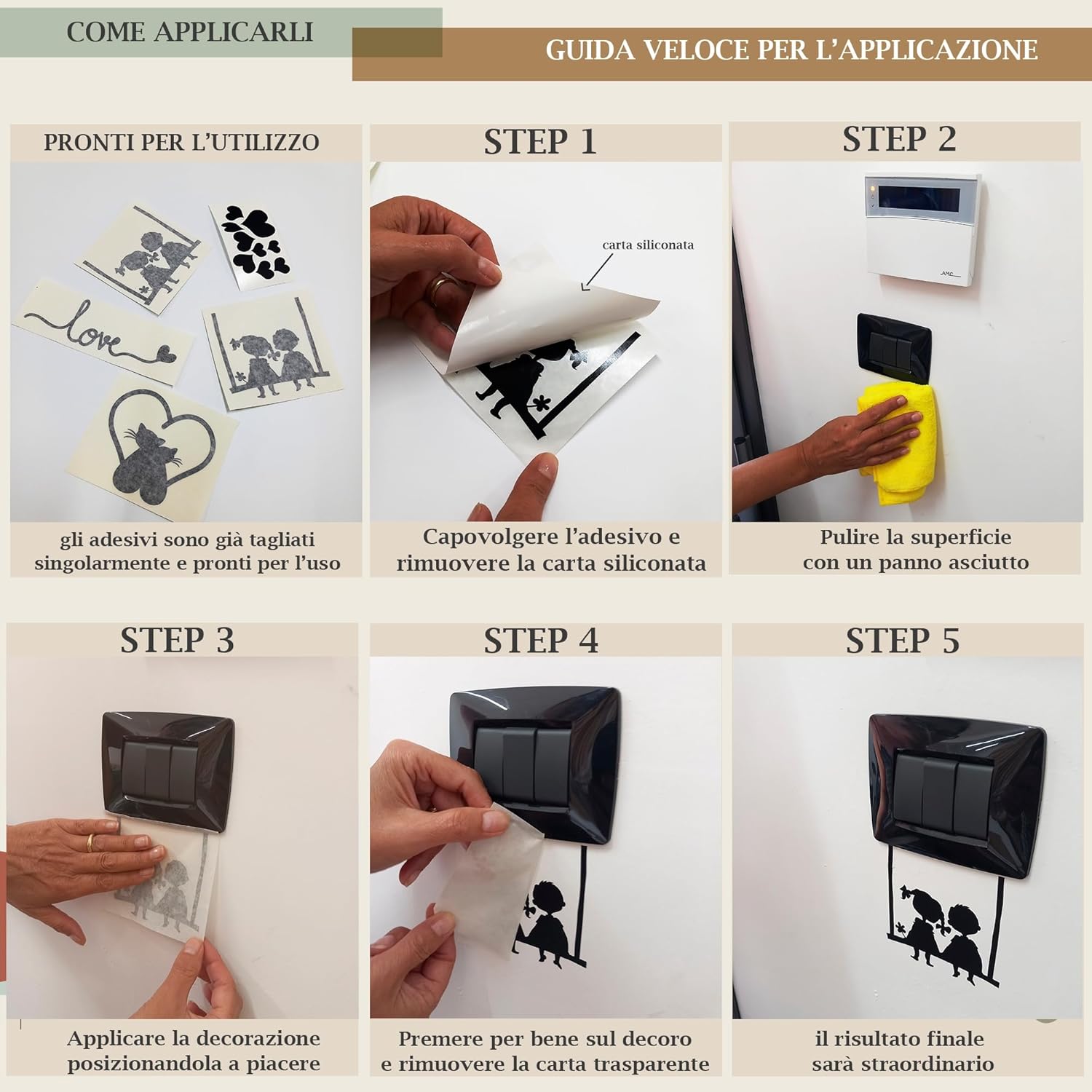 StickerDesign Adesivi per Interruttore (5 Pezzi) - immagine 5