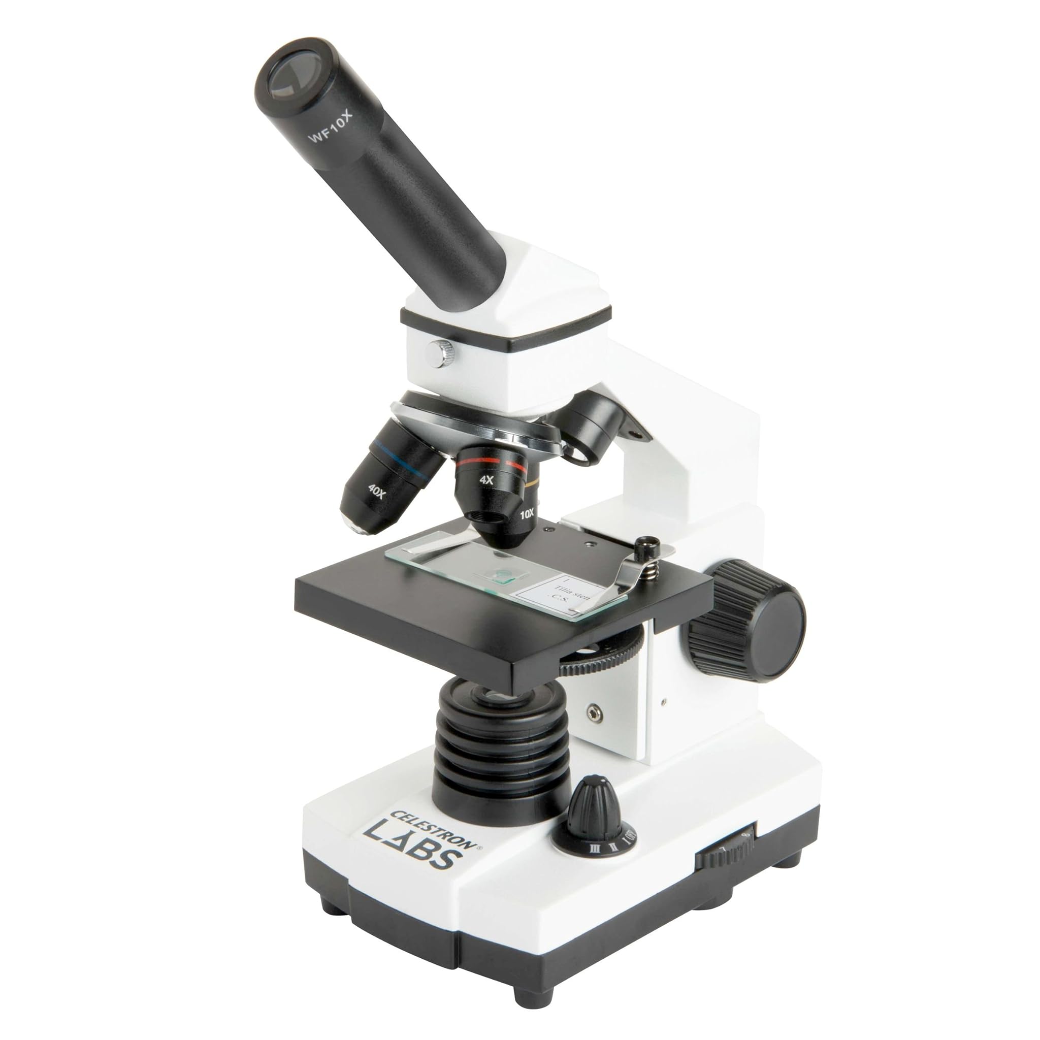 Celestron 44128 CL-CM800 Microscopio composto, Ingrandimento 40x-800x, Bianco