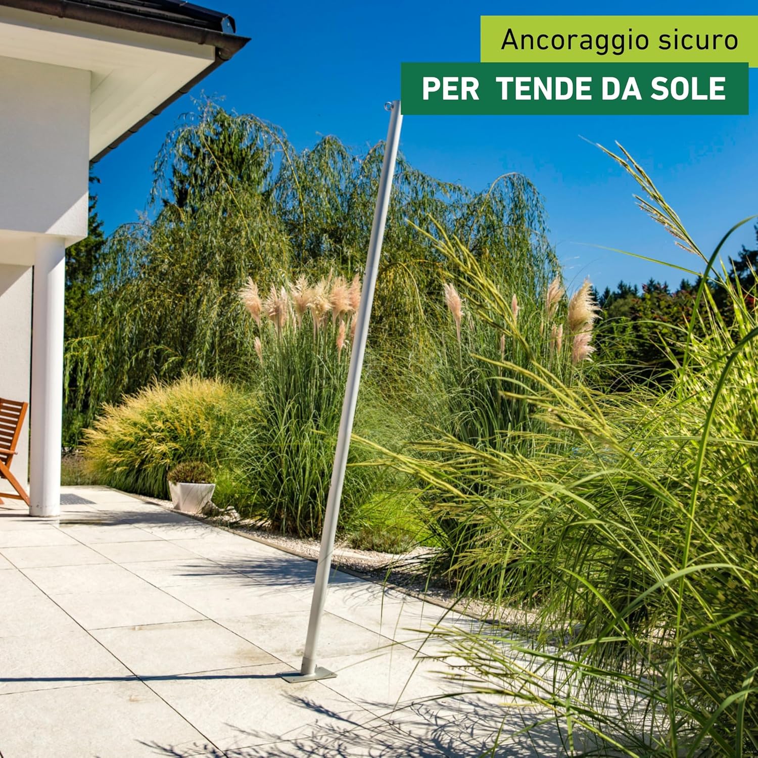 Windhager Set Palo Parasole Basic in Acciaio - immagine 3