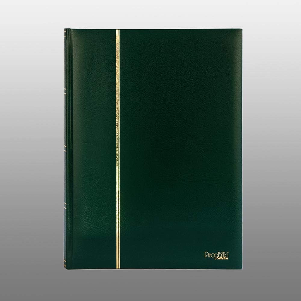 Prophila Leuchtturm Album di Bollo (Nuovo) 60 Pagine in Nero, Copertina Verde - immagine 2