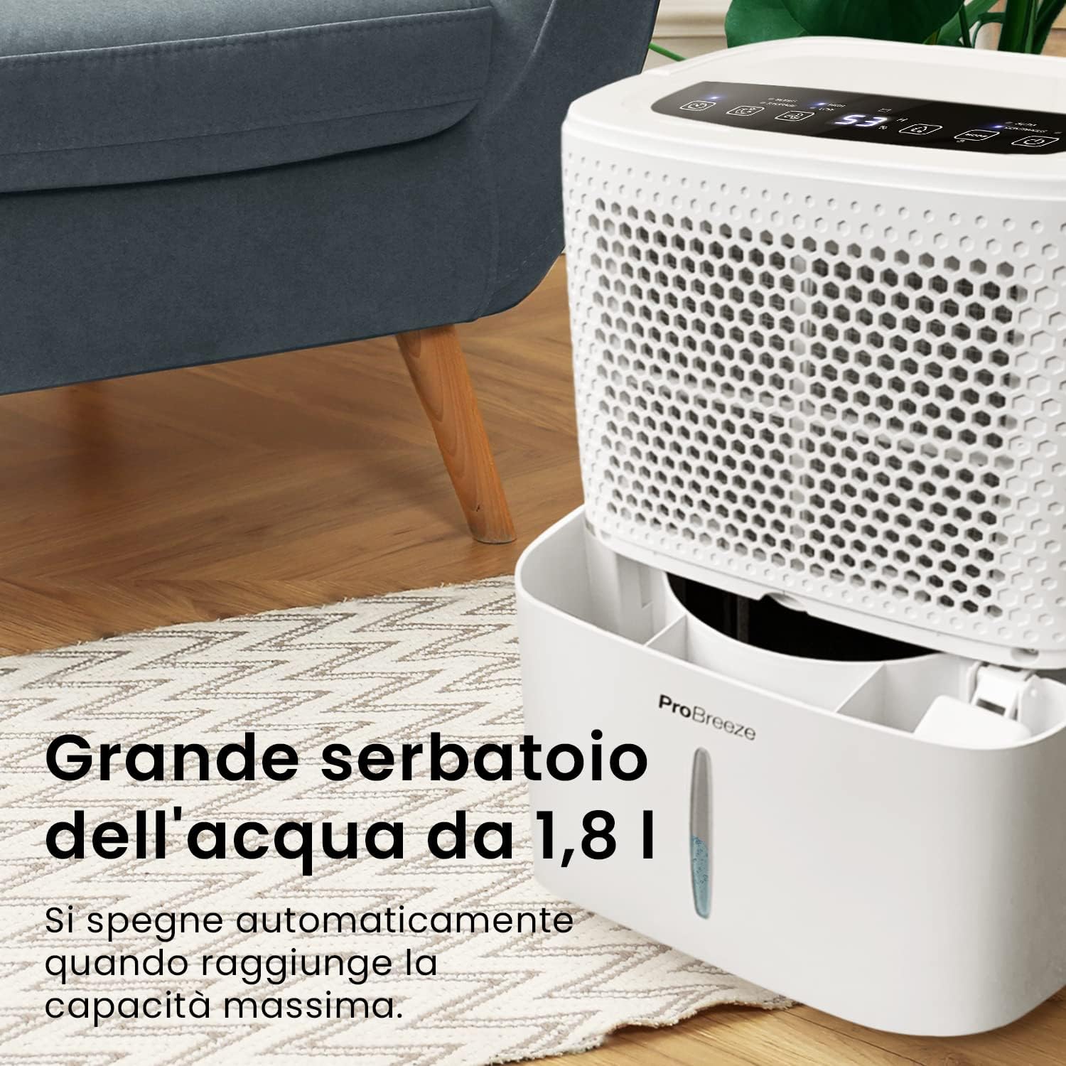 Pro Breeze Deumidificatore 12L/Giorno con Display Digitale - immagine 4