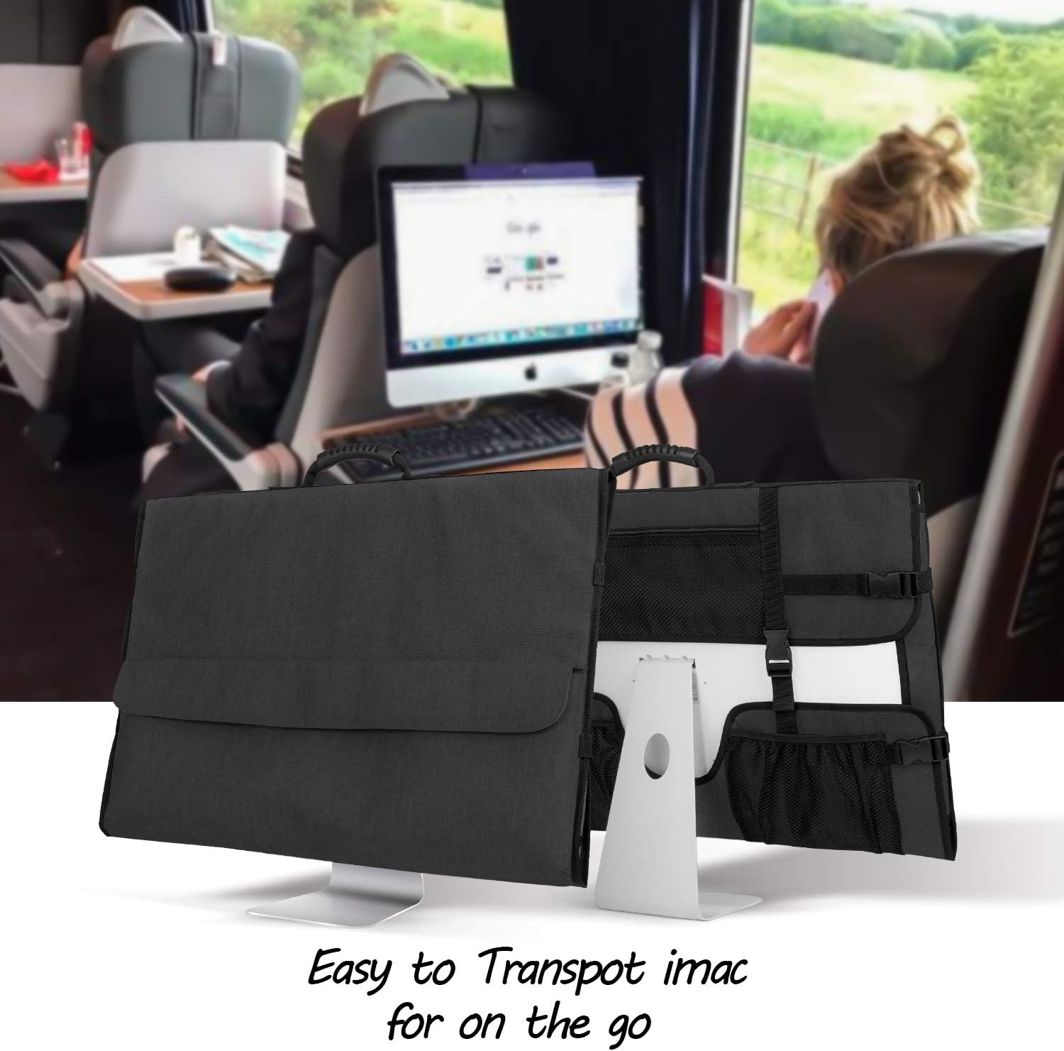 Curmio Borsa da Viaggio per Apple iMac 21.5", Nero - immagine 7