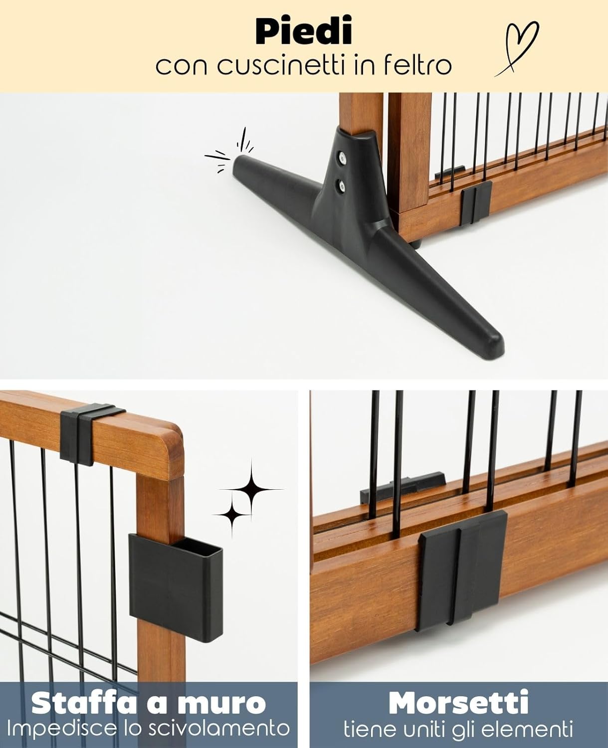 Lionto Cancelletto Cani - Barriera Protettiva 70cm - immagine 4