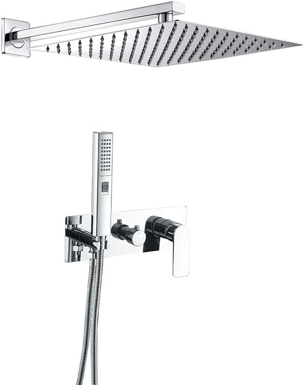 Miscelatore Doccia Incasso Cromo con Spruzzatore 25 cm