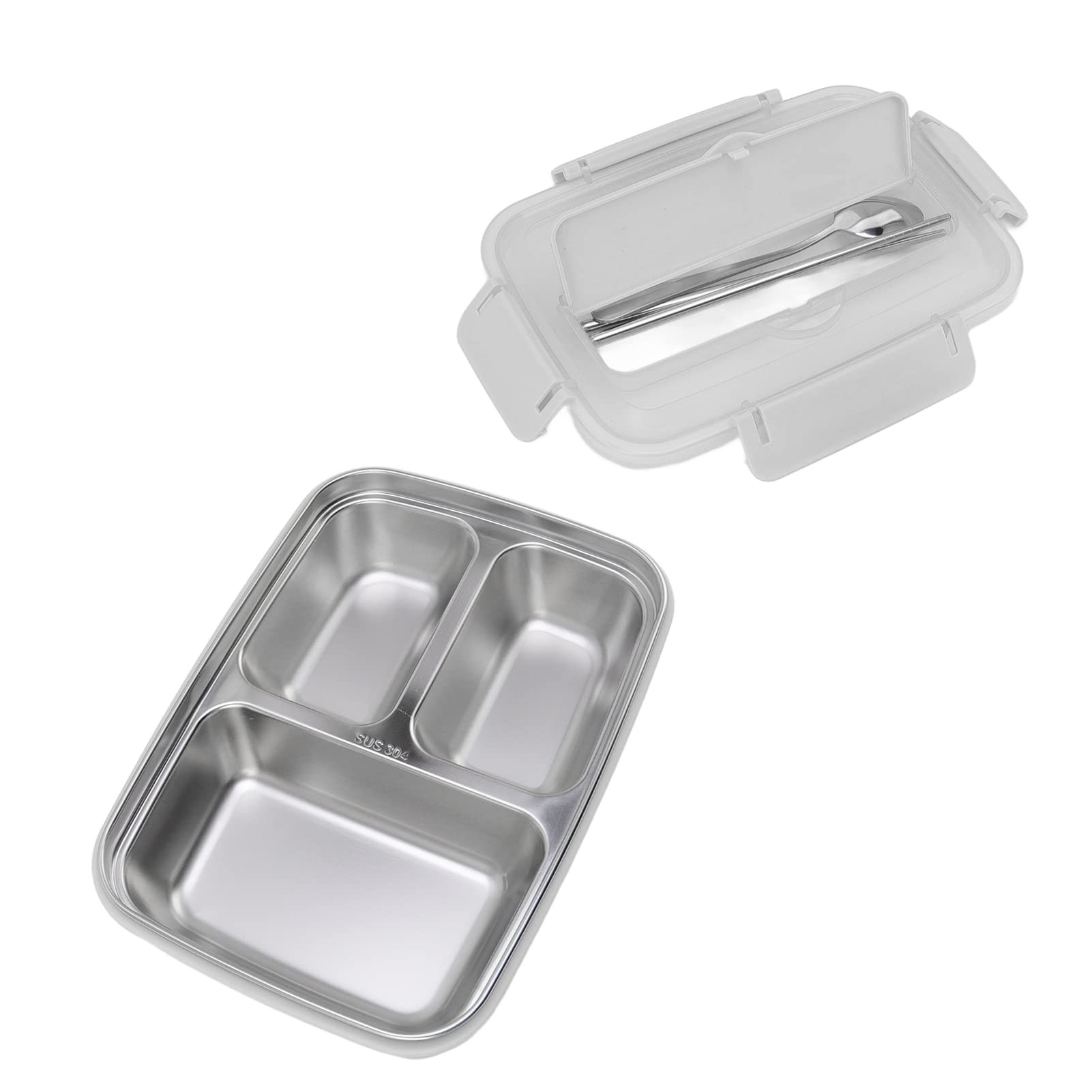 Box Pranzo in Acciaio Inossidabile 3 Scomparti