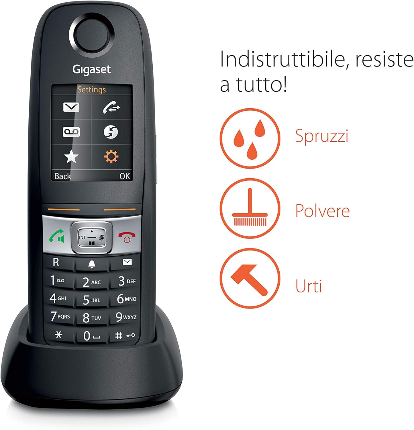 Gigaset E630 Telefono Cordless, Nero - immagine 4