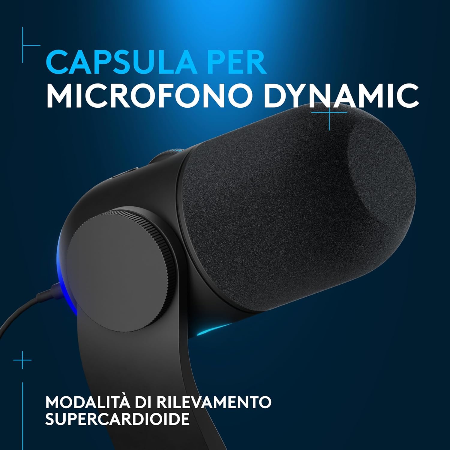 Logitech G Yeti GX - Microfono Gaming RGB USB, Nero - immagine 2