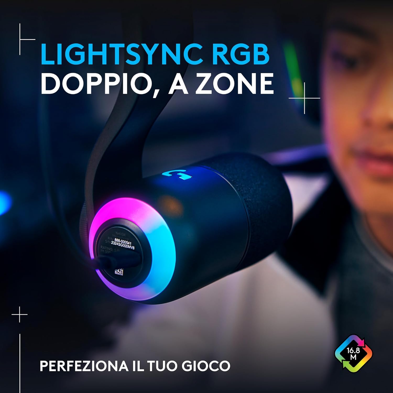 Logitech G Yeti GX - Microfono Gaming RGB USB, Nero - immagine 3