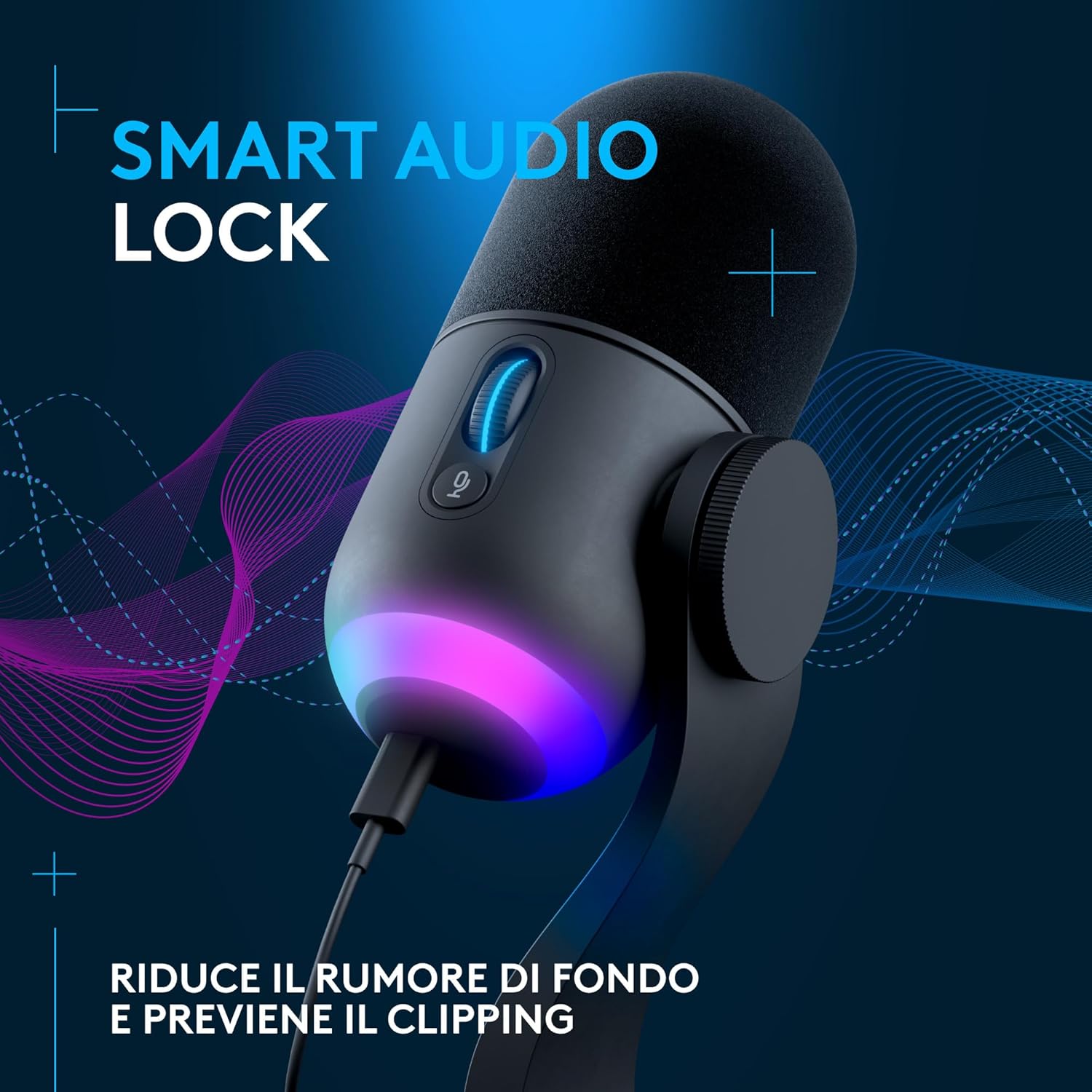 Logitech G Yeti GX - Microfono Gaming RGB USB, Nero - immagine 5