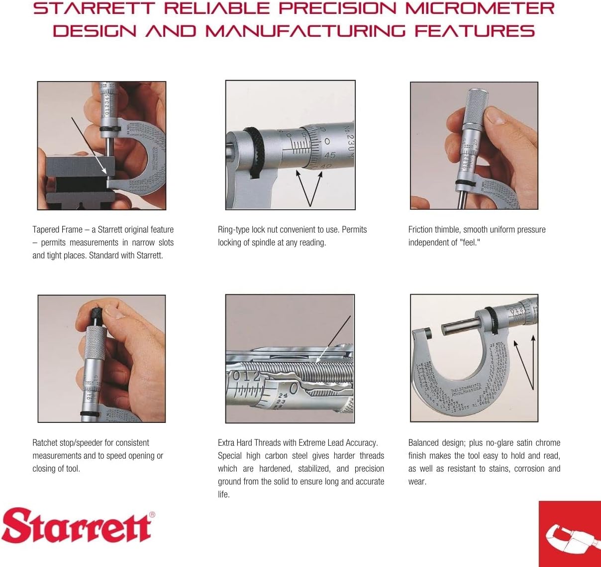 Starrett 436.1XRL-1 - Micrometro per Esterni - immagine 3