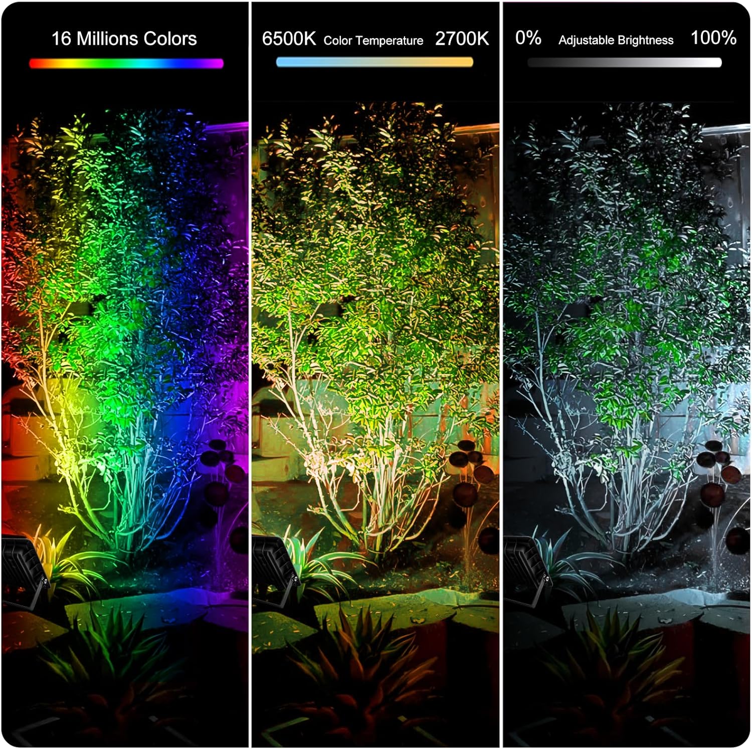 Faretto LED RGB Esterno Smart 100W IP66 - immagine 5