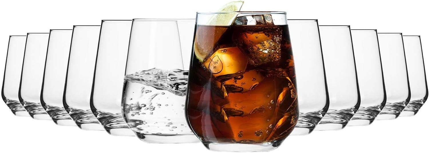 Krosno Bicchieri Acqua Succo Vetro, Set di 12 (400 ML) - immagine 1