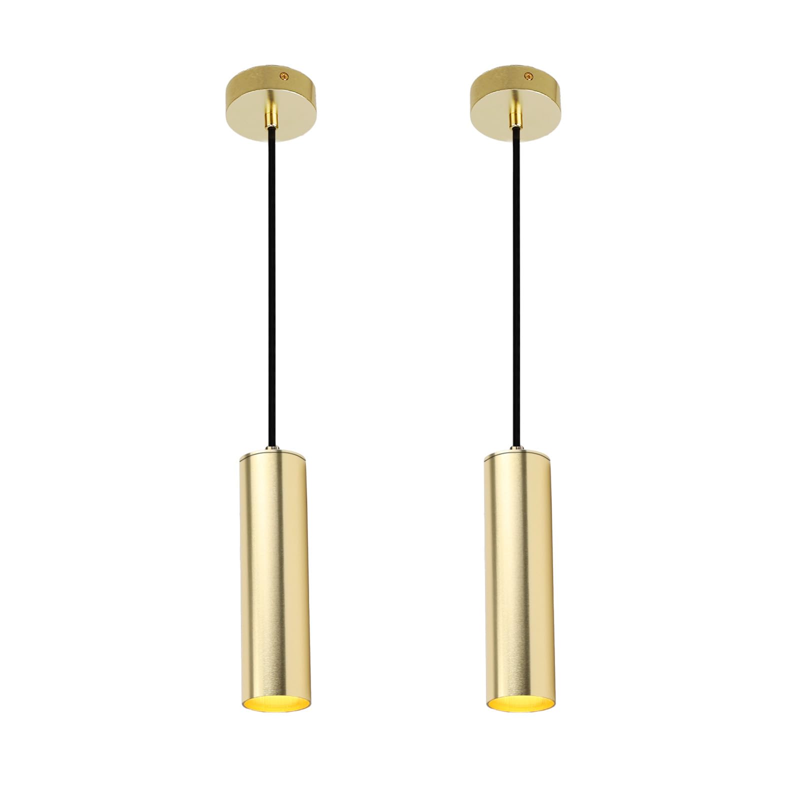 Alpinaluz - Set 2 Lampade a Sospensione Dorate