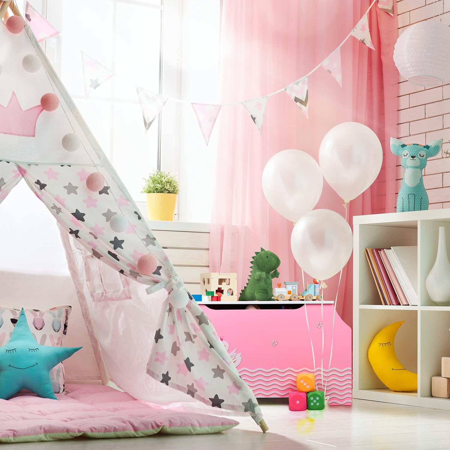 Relaxdays Cassapanca Organizer Portagiochi 46x84x42,5cm - immagine 5