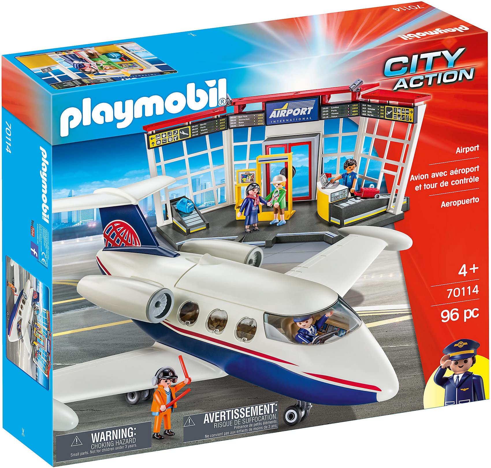 Playmobil 70114 Aeroporto 96PC Città Azione Consegna veloce Venditore UK