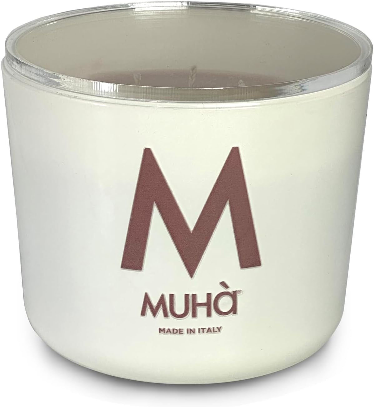 Muha' Candela Profumata in Vetro Bianco Acqua e Sale 500 Gr