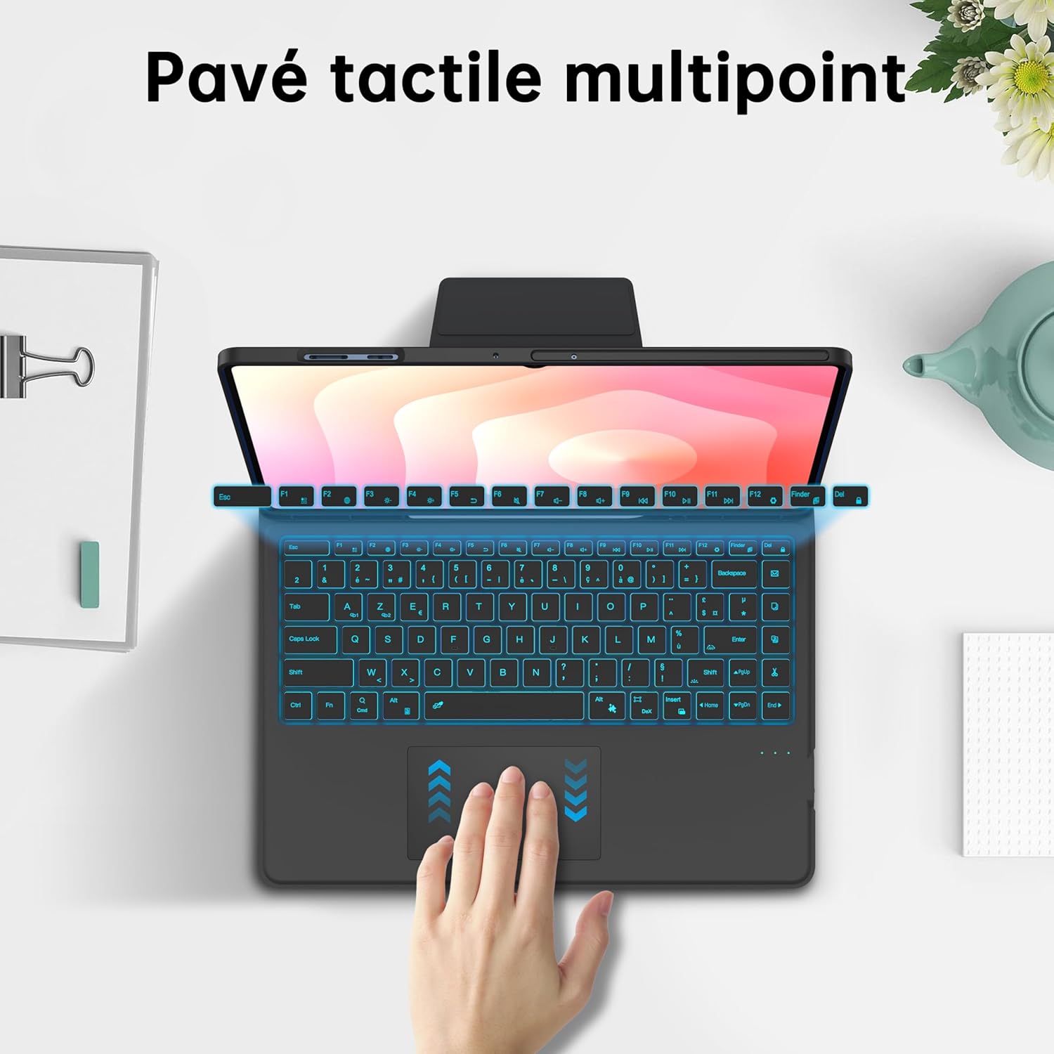 Tastiera AZERTY per Samsung Galaxy Tab Ultra 14.6", Nero - immagine 3