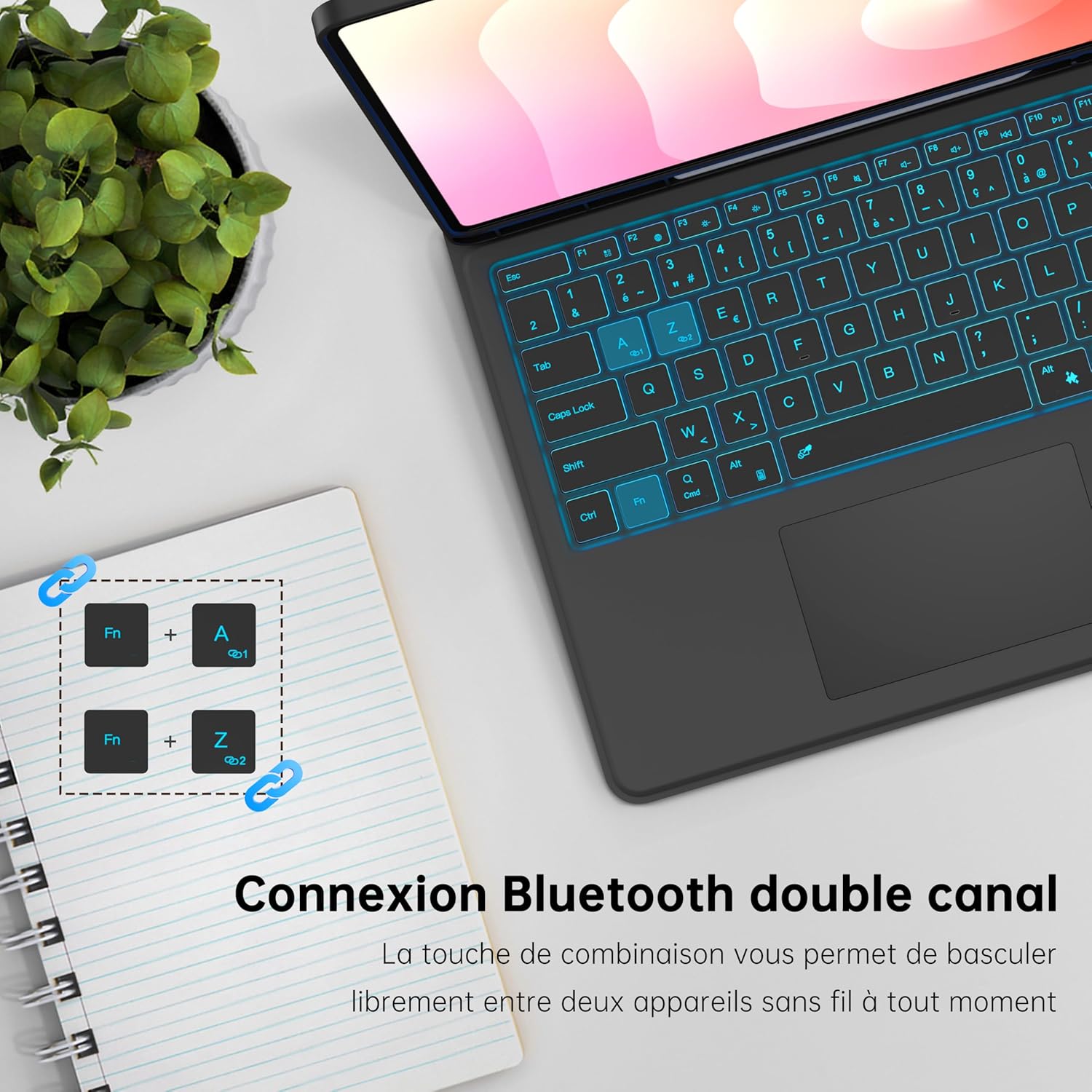 Tastiera AZERTY per Samsung Galaxy Tab Ultra 14.6", Nero - immagine 6