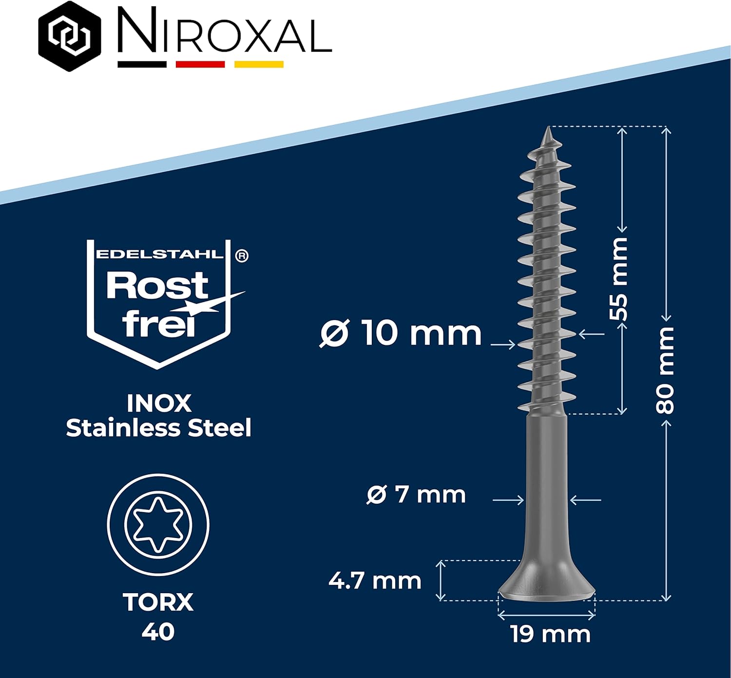 Viti TORX a Testa Svasata in Acciaio Inox V2A - immagine 2
