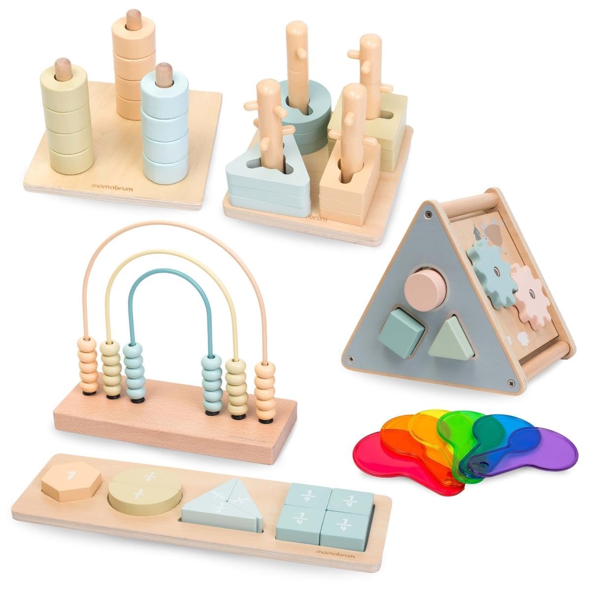 Mamabrum Giocattoli Montessori 2-3 Anni - Set Educativo