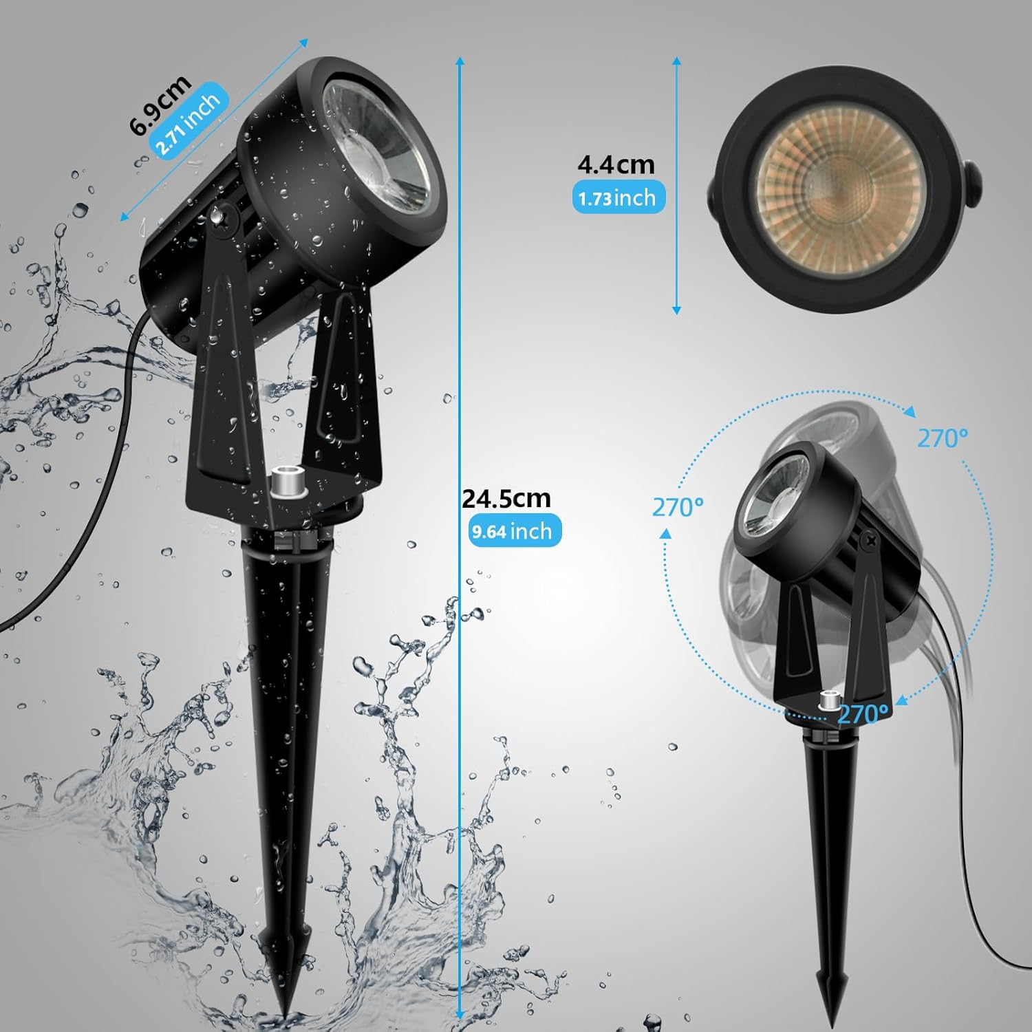 Svater Luci per Giardino 10x2W Faretti Esterno 32m - immagine 8