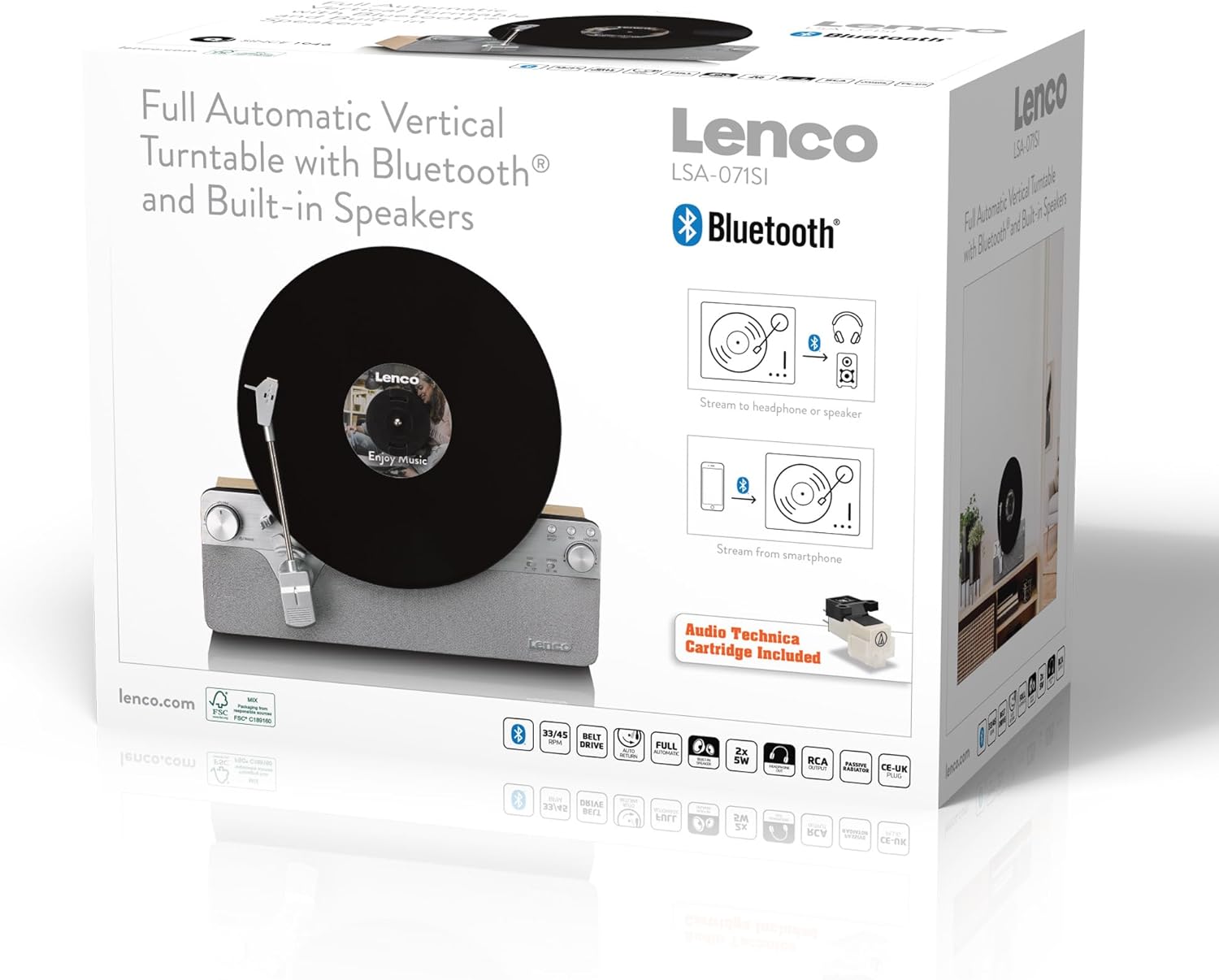 Lenco LSA-071SI - Giradischi Verticale Automatico, Argento - immagine 11