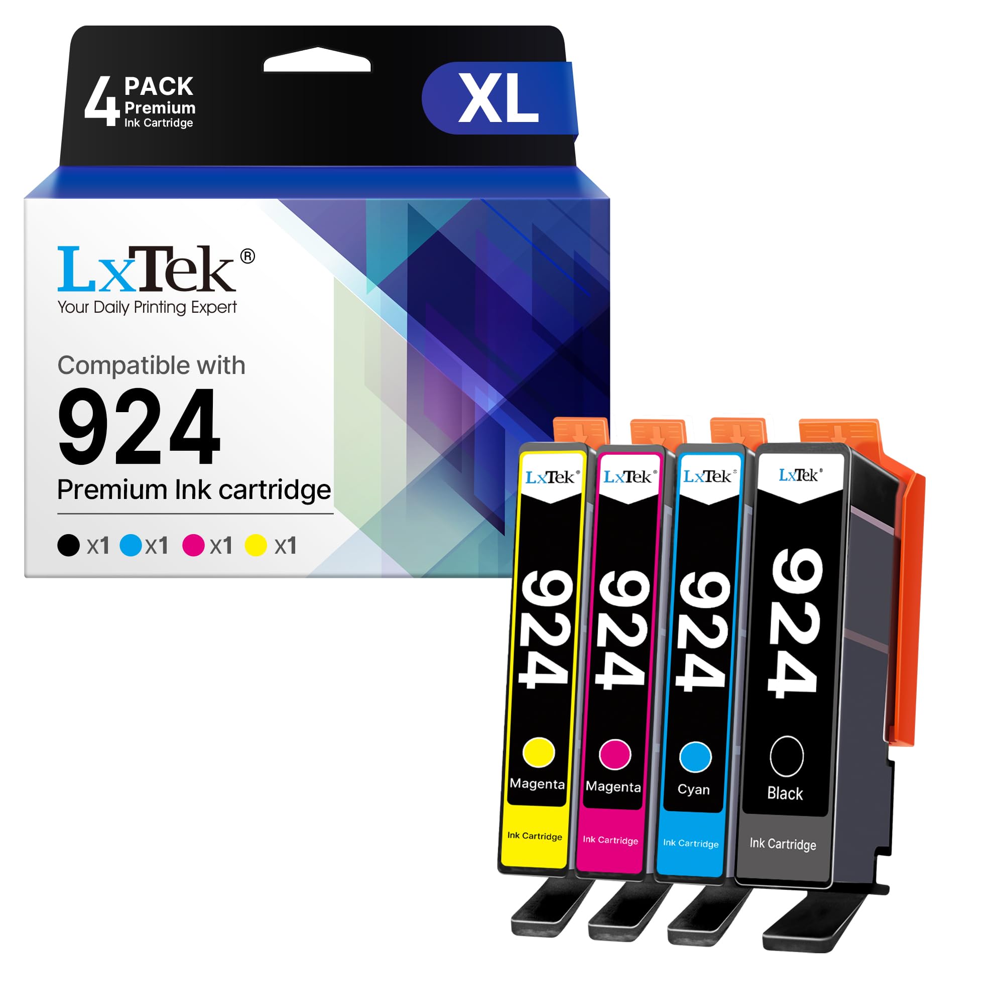 Lxtek 924 Cartucce Compatibili HP Officejet Pro (4 Pezzi)