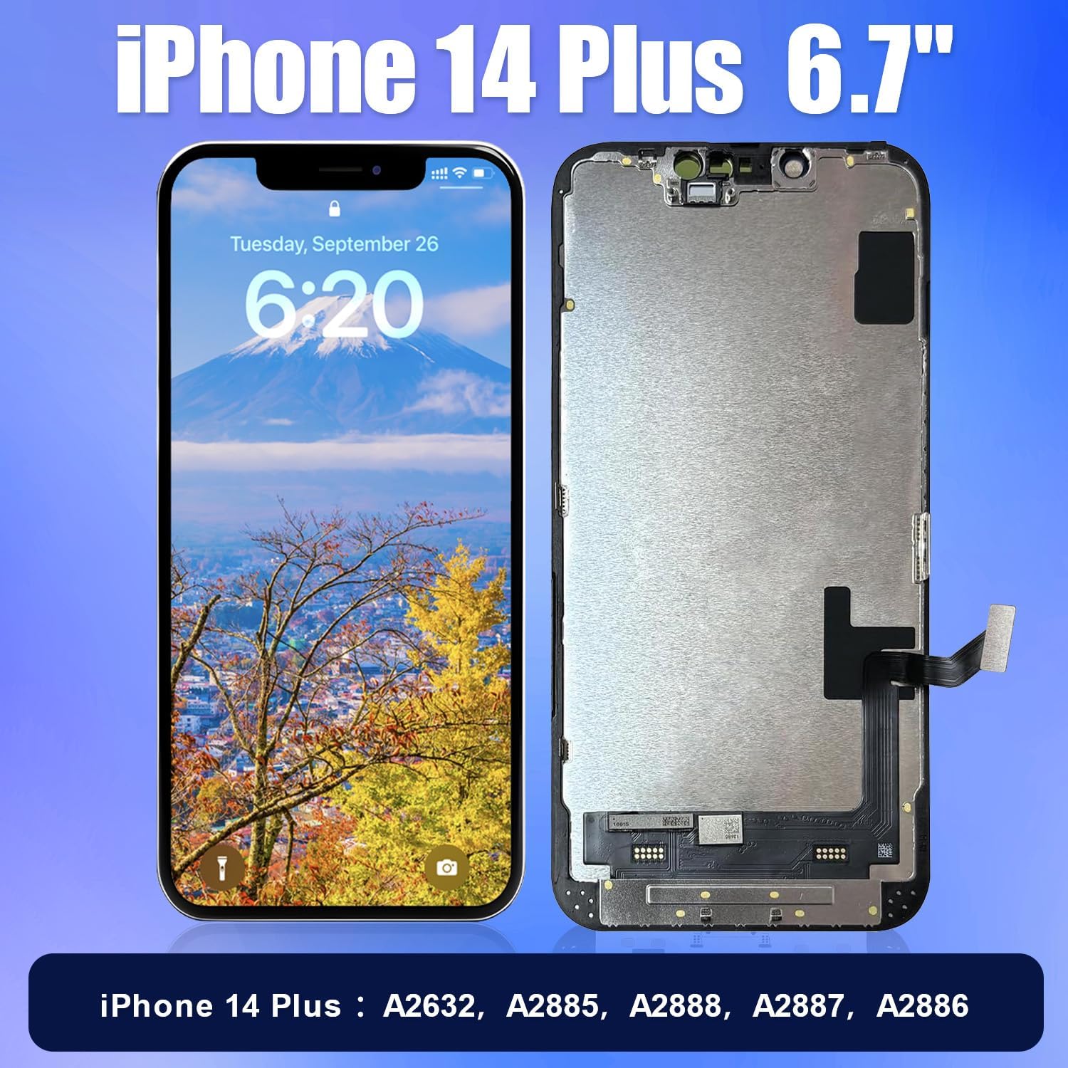 Brinonac Display per iPhone 14 Plus - Schermo LCD Full HD 6,7" - immagine 2