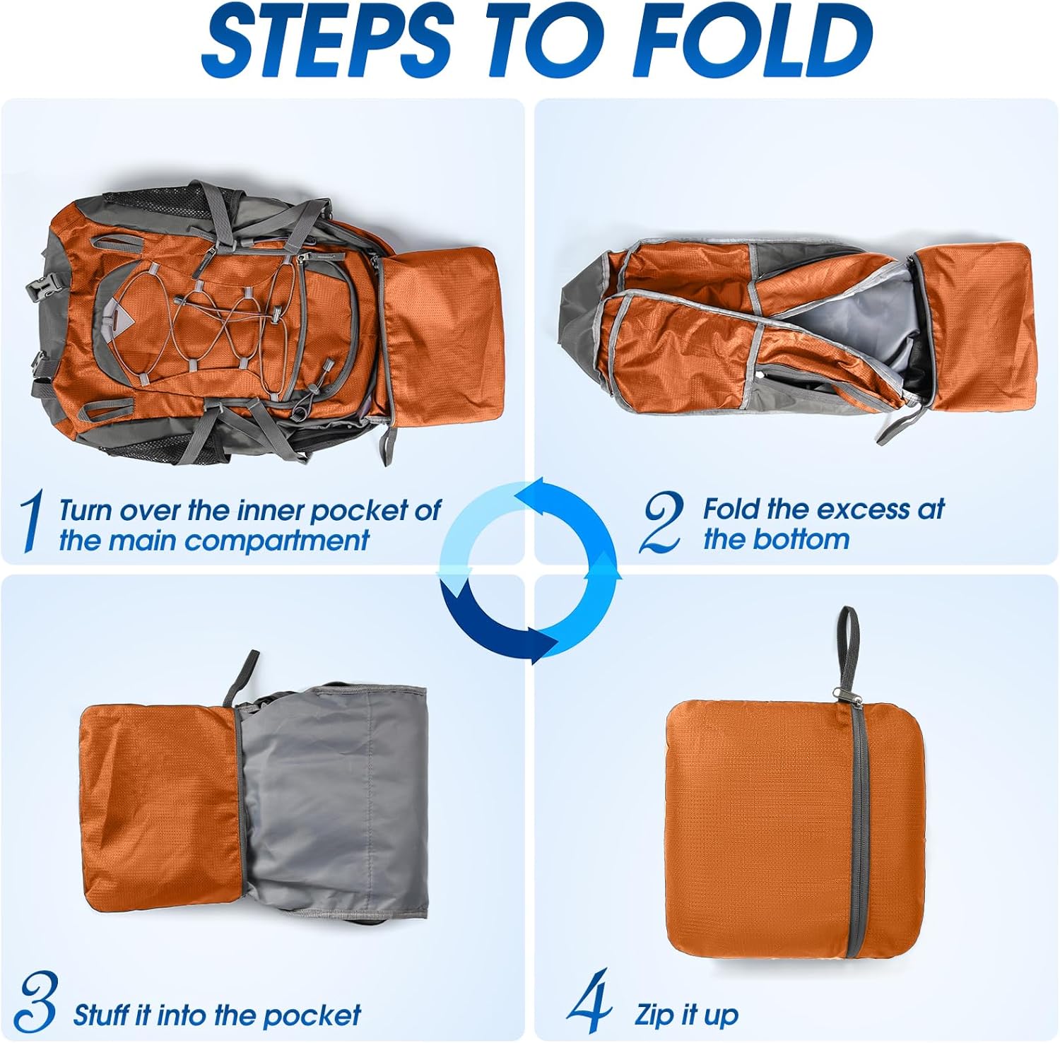 IGOLUMON Zaino Trekking 40 Litri, Pieghevole Impermeabile - immagine 6