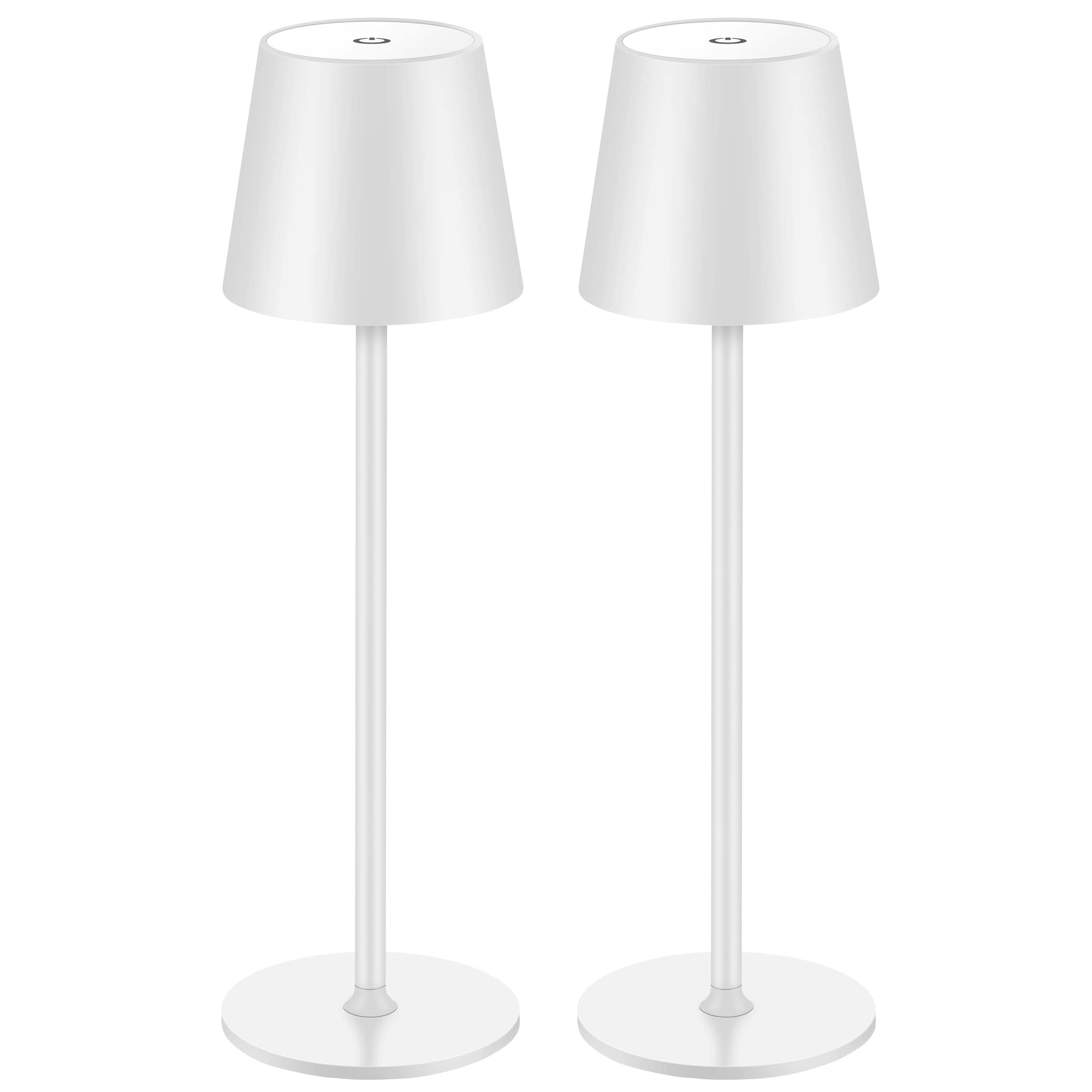Zoeger - 2 Lampade LED da Tavolo Senza Fili, Nero
