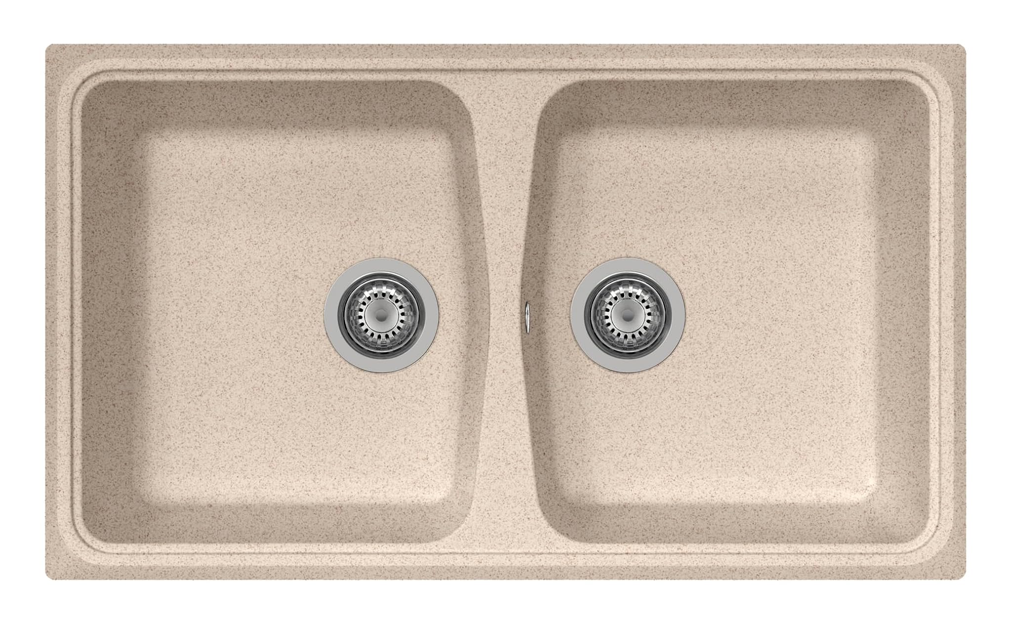 Plados Lavello in quarzo da cucina incasso SP0862 due vasche - Avena