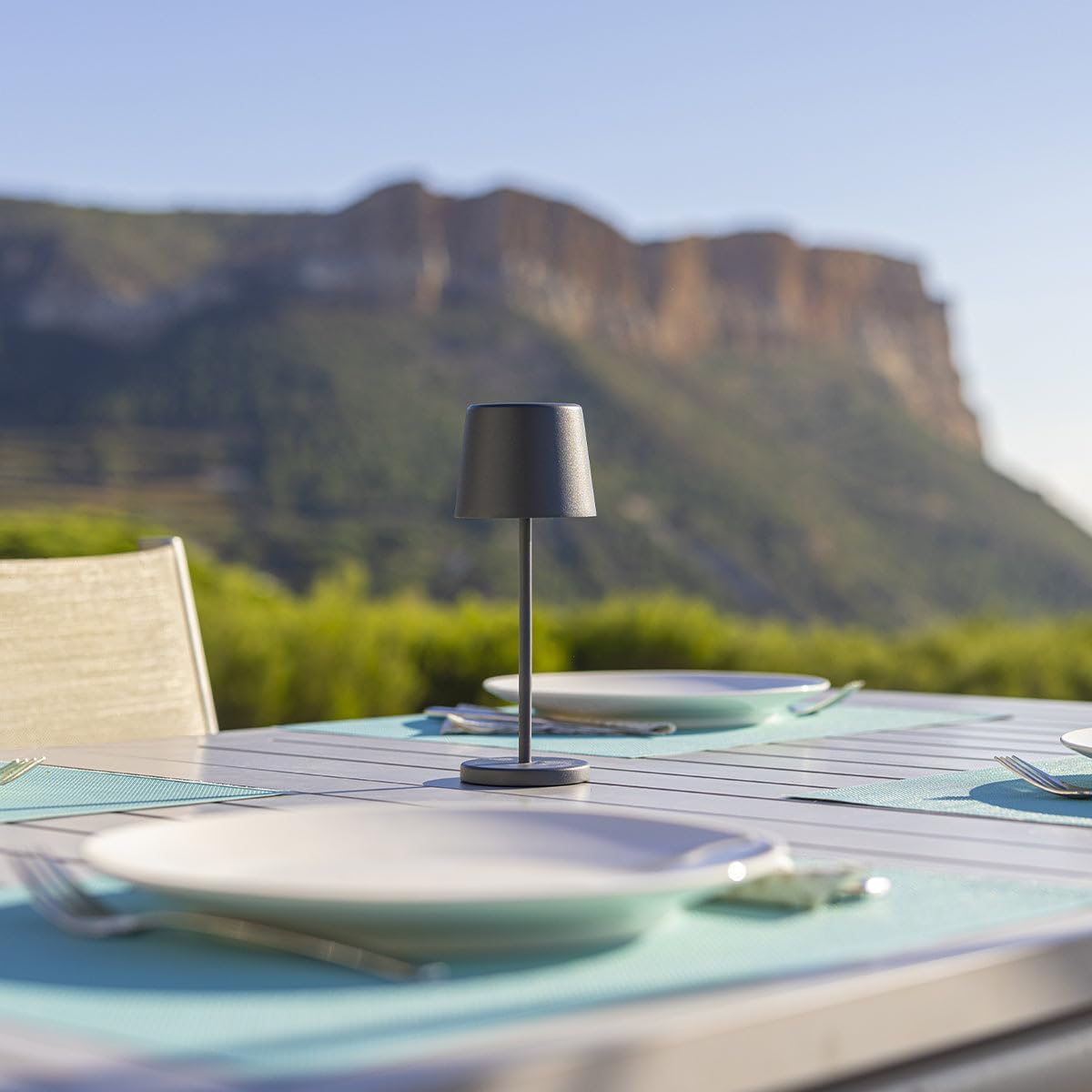 Mini Lampada da Tavolo Touch Wireless LED Grigia - immagine 5