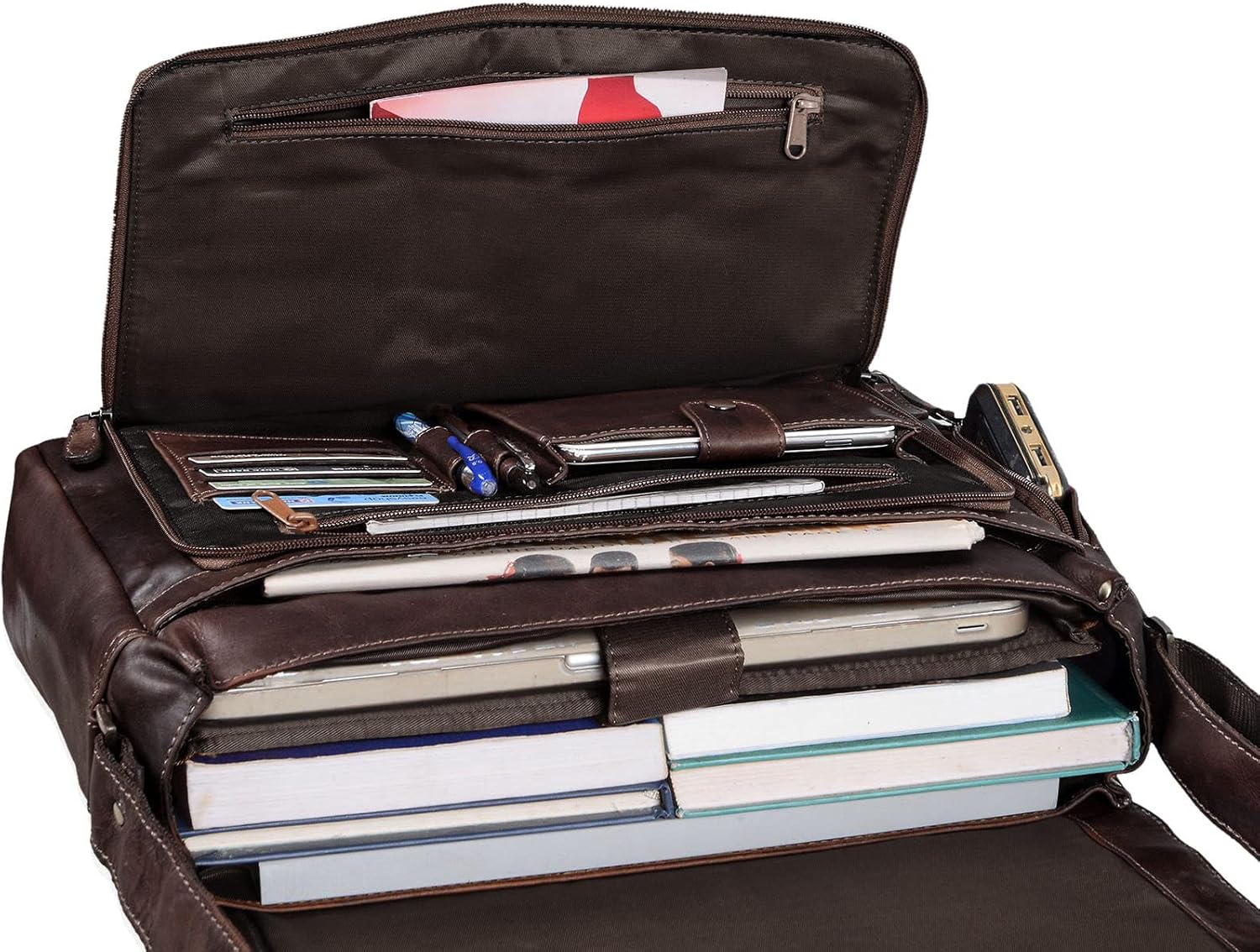 STILORD 'Rick' Borsa a tracolla Vintage in pelle - immagine 5