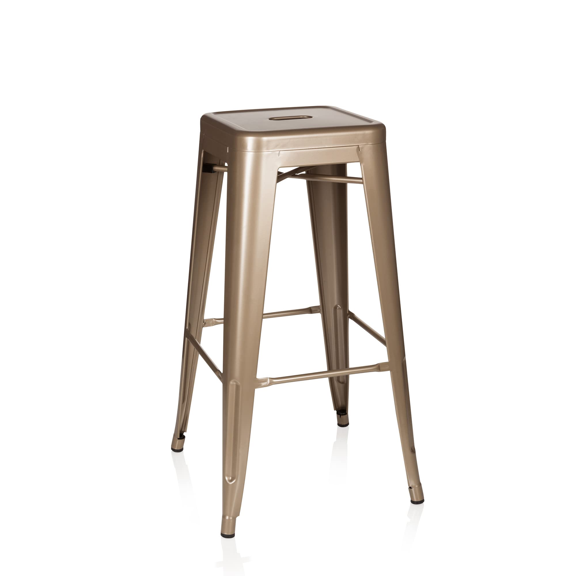 Hjh Office 645013 Sgabello Bar VANTAGGIO HIGH, Champagne