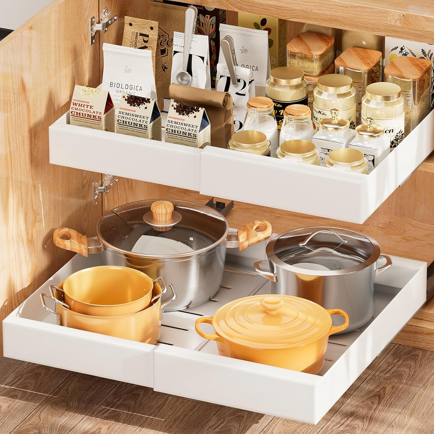 Sprifityy Cassetto Telescopico Estraibile 2 Pezzi