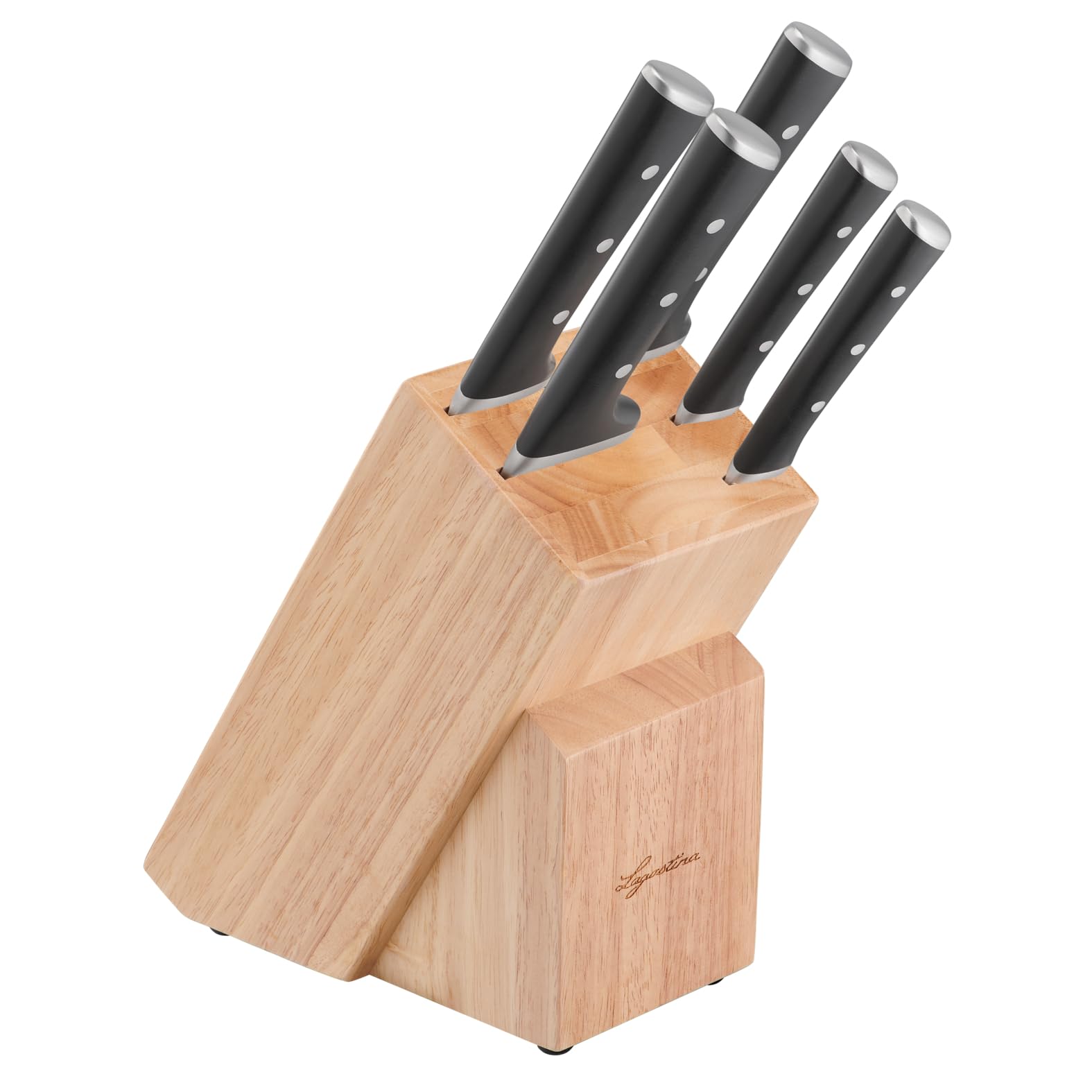 Lagostina Iceforce - Set 5 Coltelli da Cucina con Ceppo