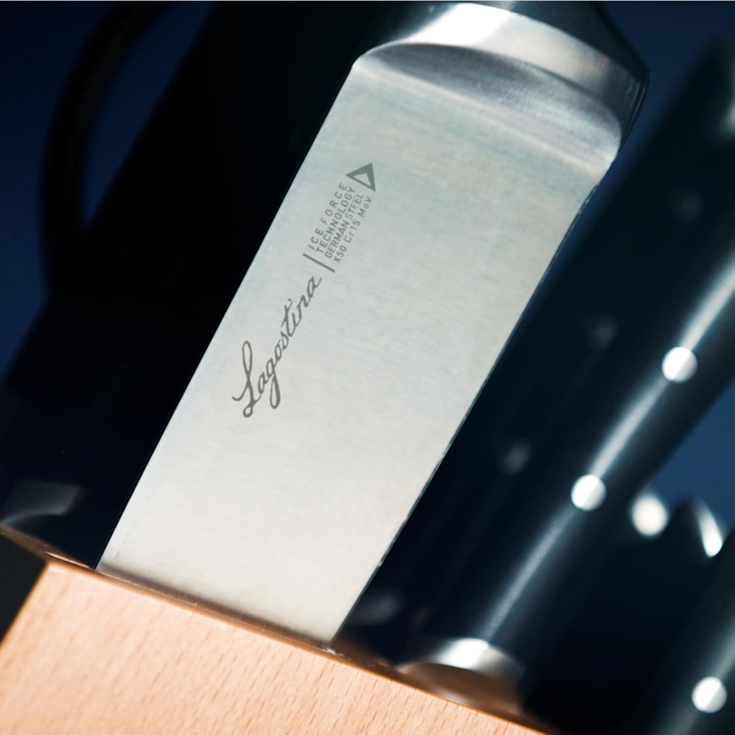 Lagostina Iceforce - Set 5 Coltelli da Cucina con Ceppo - immagine 4