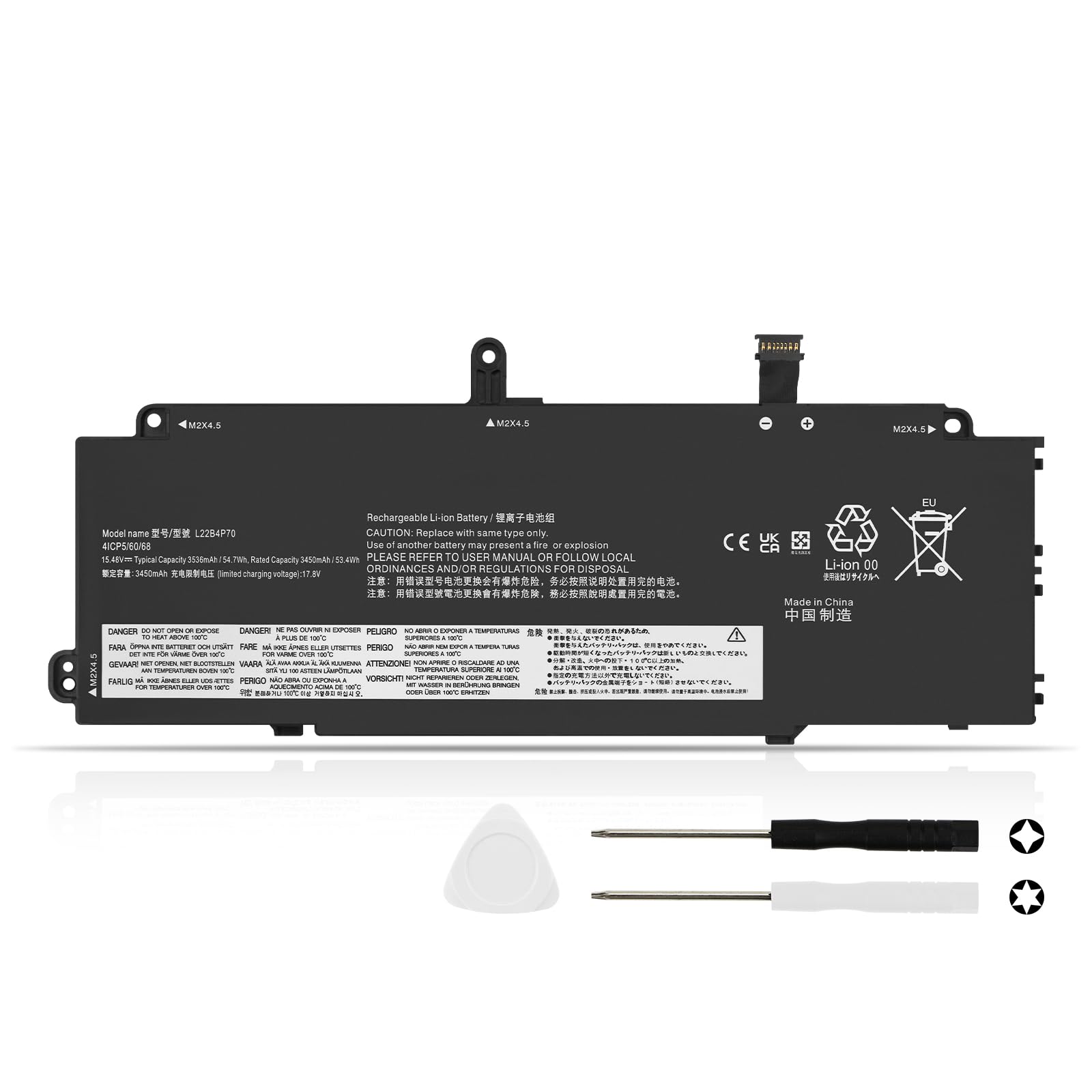 K KYUER L22B4P70 L22M4P70 L22D4P70 Laptop Batteria per Le-novo ThinkPad X13 Gen 4 5 Intel AMD, ThinkPad X13 Yoga Gen 4, 2-in-1 G5 Series L22C4P70 L22L4P70 L22C3P74 L22D3P76 L22M3P76 L22B3P76 L22L3P76