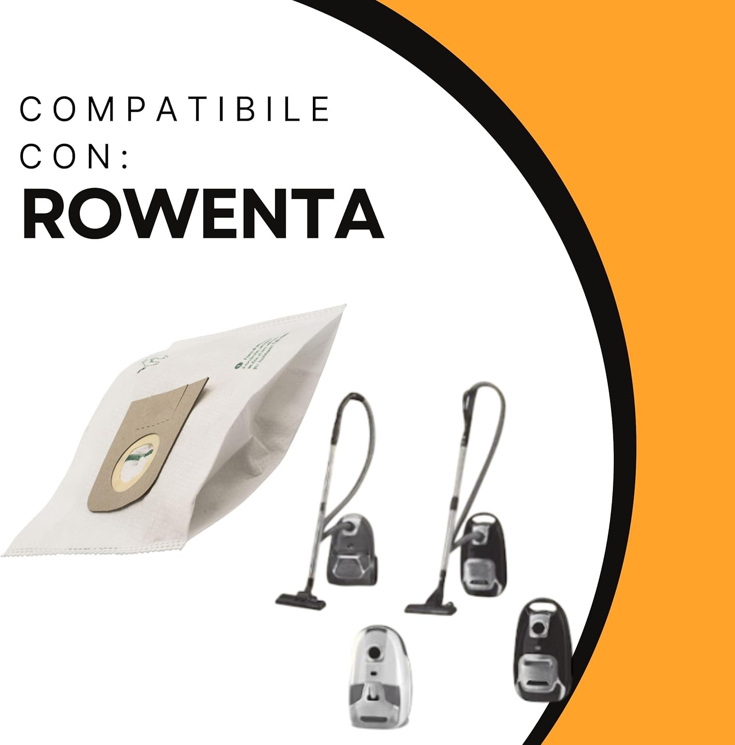 8 Sacchetti Aspirapolvere Rowenta Compatibili - Modello RW20 TNT - immagine 3