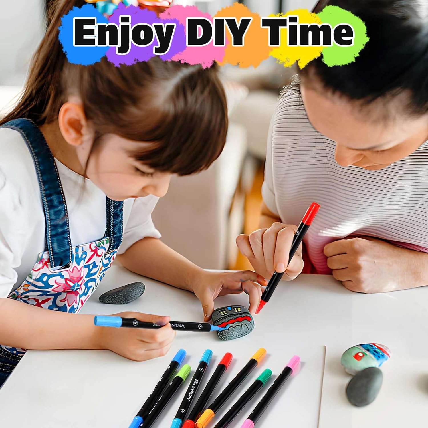 Diboniur 24 Colori Pennarelli Acrilici Doppia Punta - immagine 6