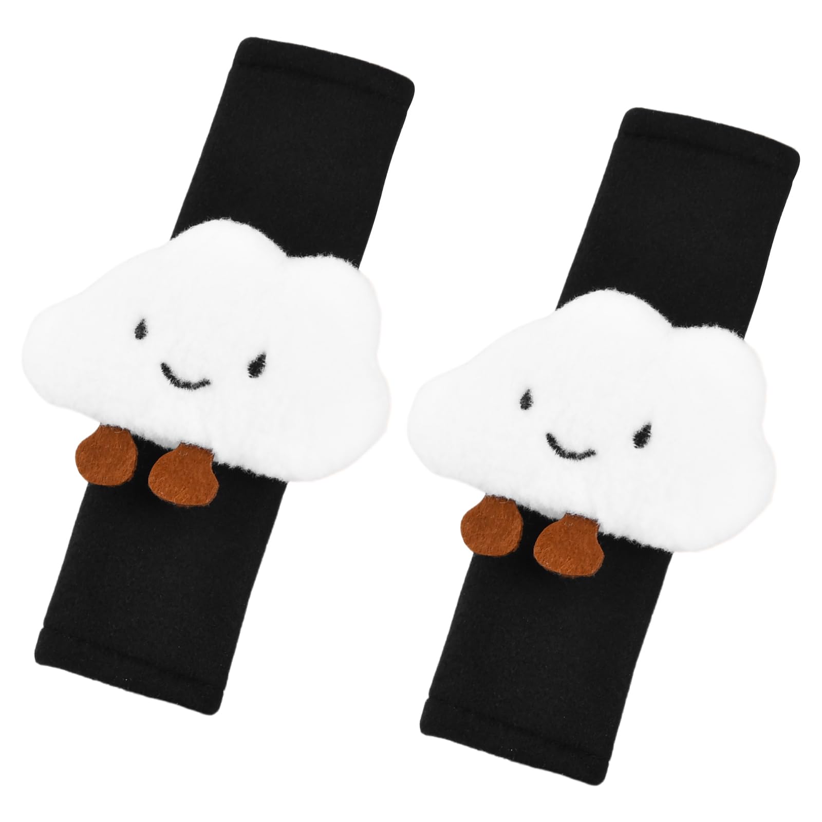 2 Pezzi Protezione per Cintura di Sicurezza, Copri Cintura di Sicurezza Auto con Modello di Nuvola Bianca, Protezione Comfort per Cintura di Sicurezza Auto per Bambini e Adulti