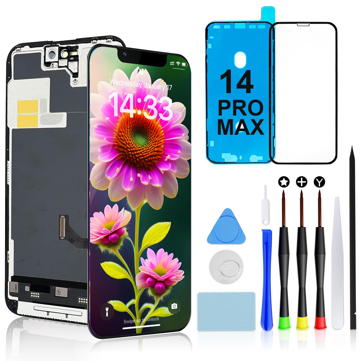 Brinonac Display per iPhone 14 PRO Max - Schermo LCD 6,7''