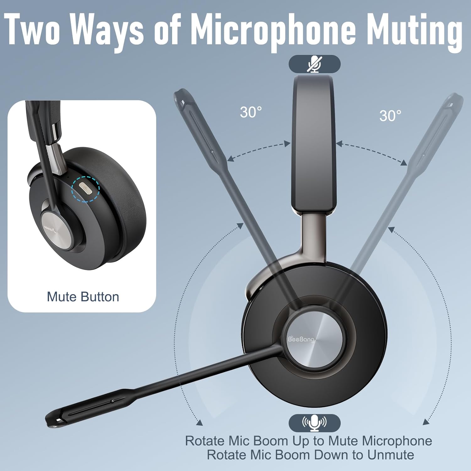 Cuffie Wireless ANC Ibrido con Microfono - immagine 5