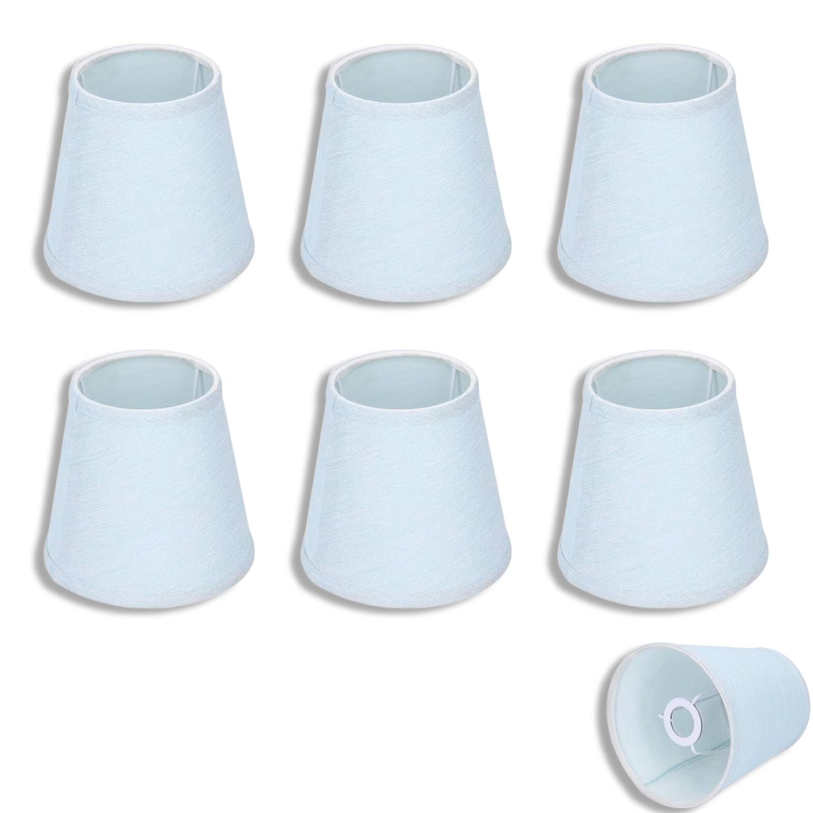 6 Pezzi Paralume in Tessuto, Paralumi E14 Clip per Lampadari