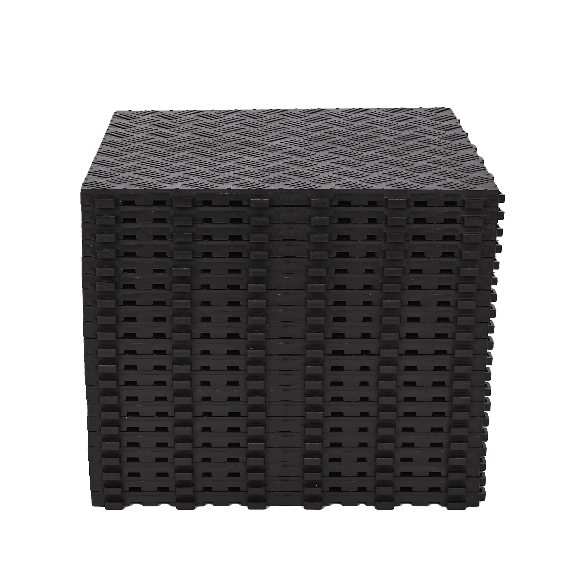 Nisorpa 20 Piastrelle in PVC per Garage 40x40cm, Nero