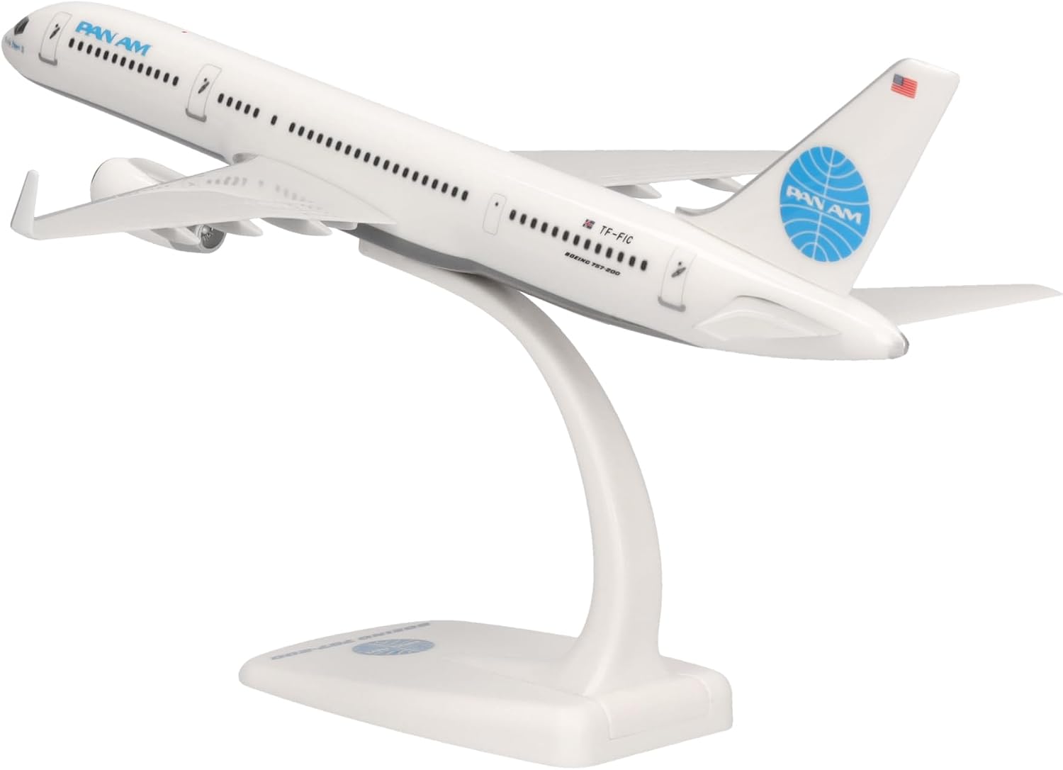 Herpa airplane model Pan Am Boeing 757-200 Tracing the Transatlantic on a scale of 1:500, metal miniature without pedastal, model building, collectors edition