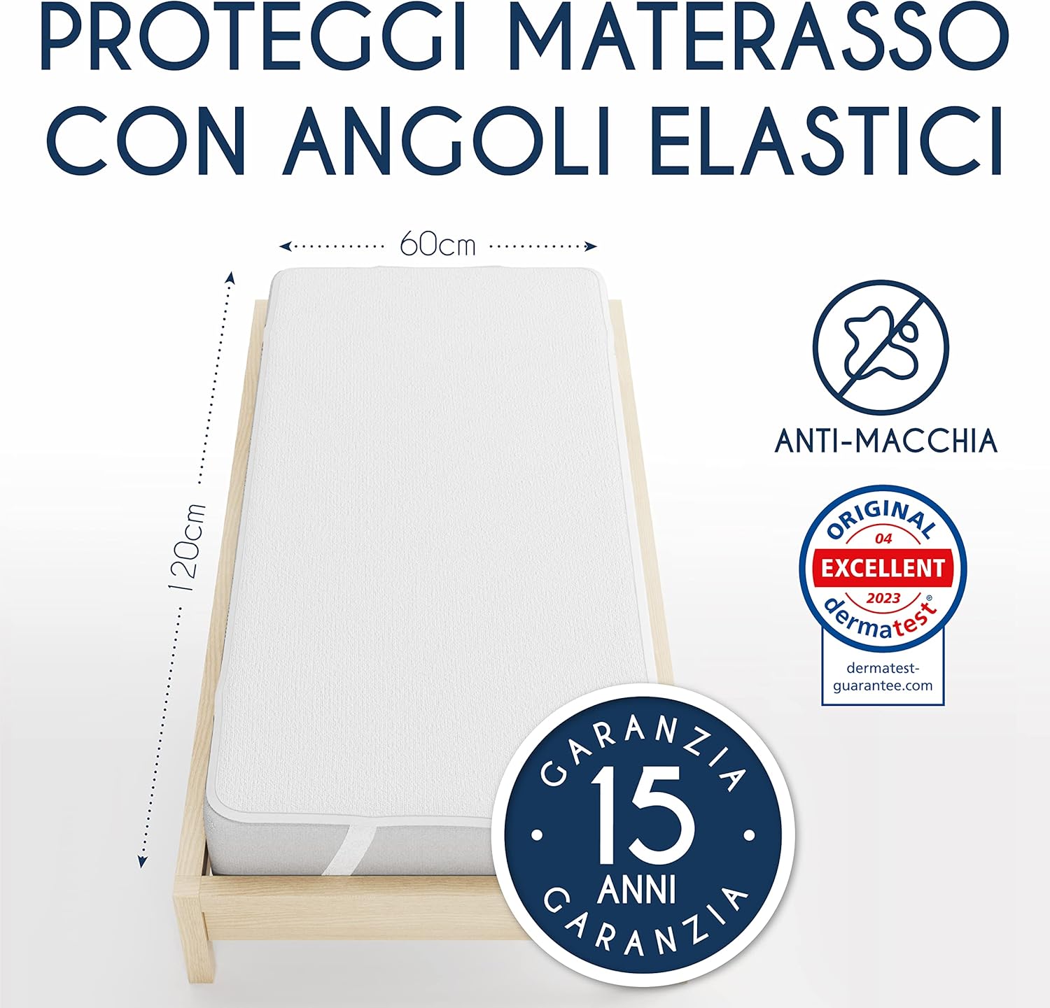 Dreamzie Coprimaterasso Culla 60x120 cm Impermeabile - immagine 2